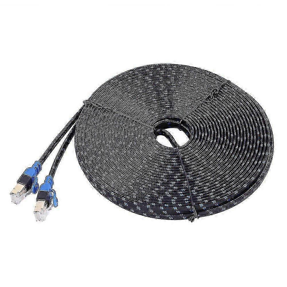 15m Flat Cat7 Ethernet Cable RJ45 Patch Cord for Network LAN