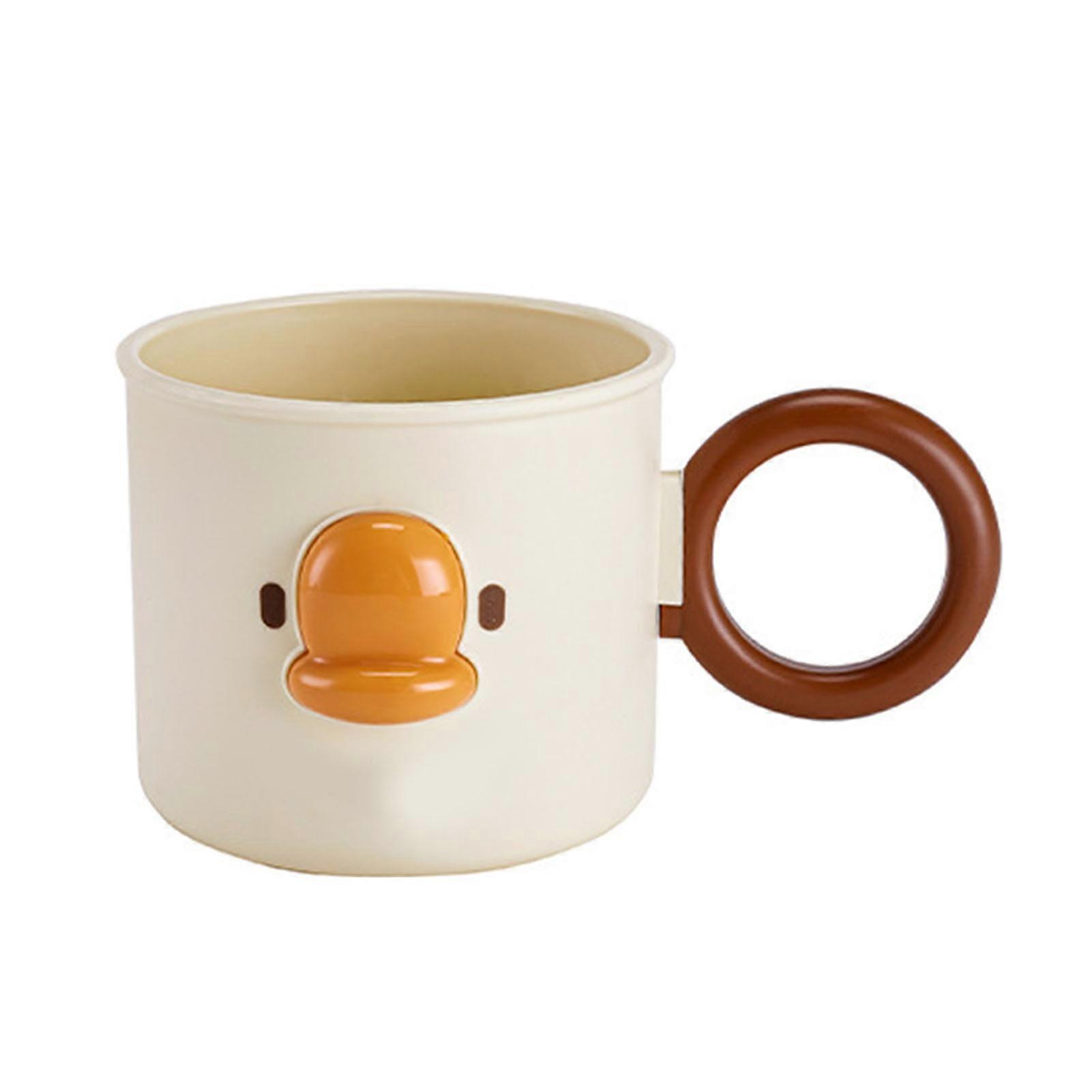 Cartoon Toothbrush Cup Round Water Mugs Tooth Brush Holders for Household Office Travel