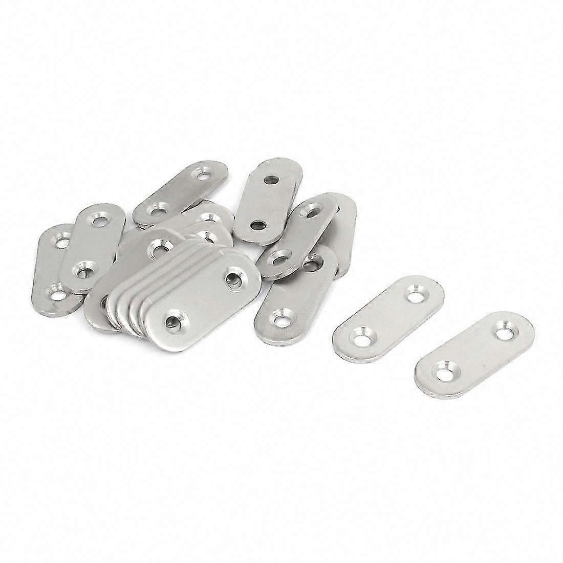 Rustfrit stål fladt beslag lige reparationsplader 40mm 20stk til reparation