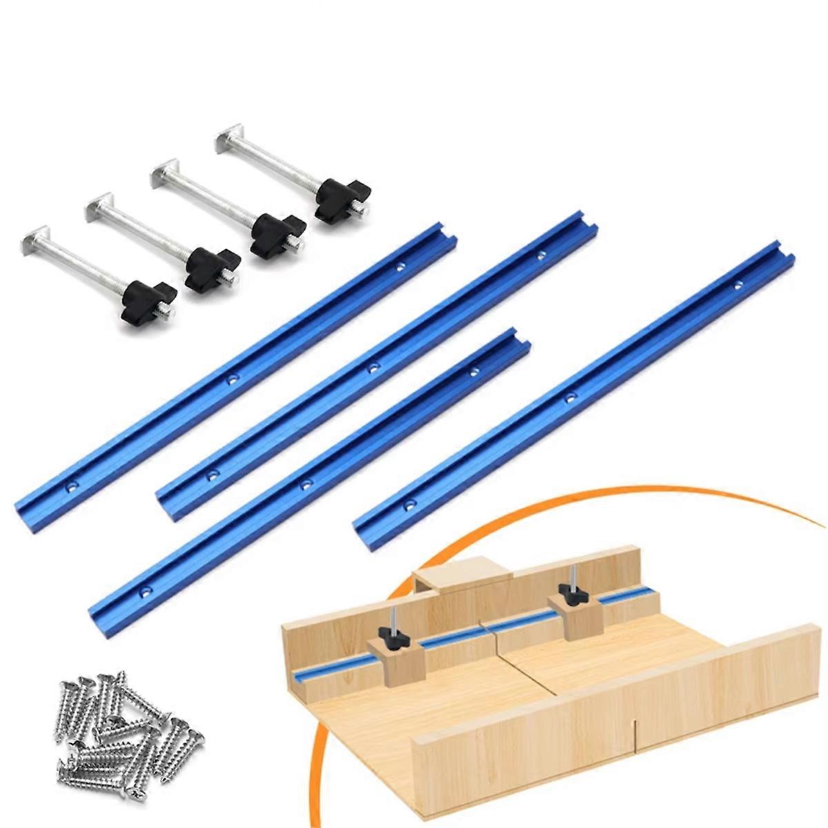 Woodworking 19 T-Track Kit and Accessories Aluminum T-Tracks Slot Miter Track for Router Table Work