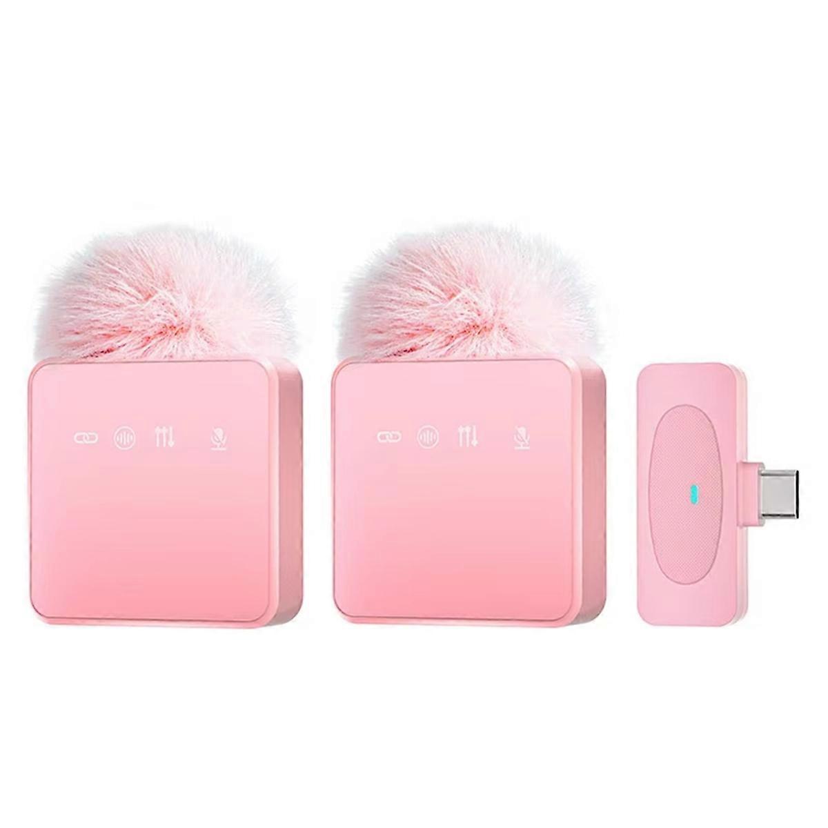 Professional Wireless Lavalier Microphone with Noise Reduction Recording Mute Function Smart Phone Portable Live MIC,A