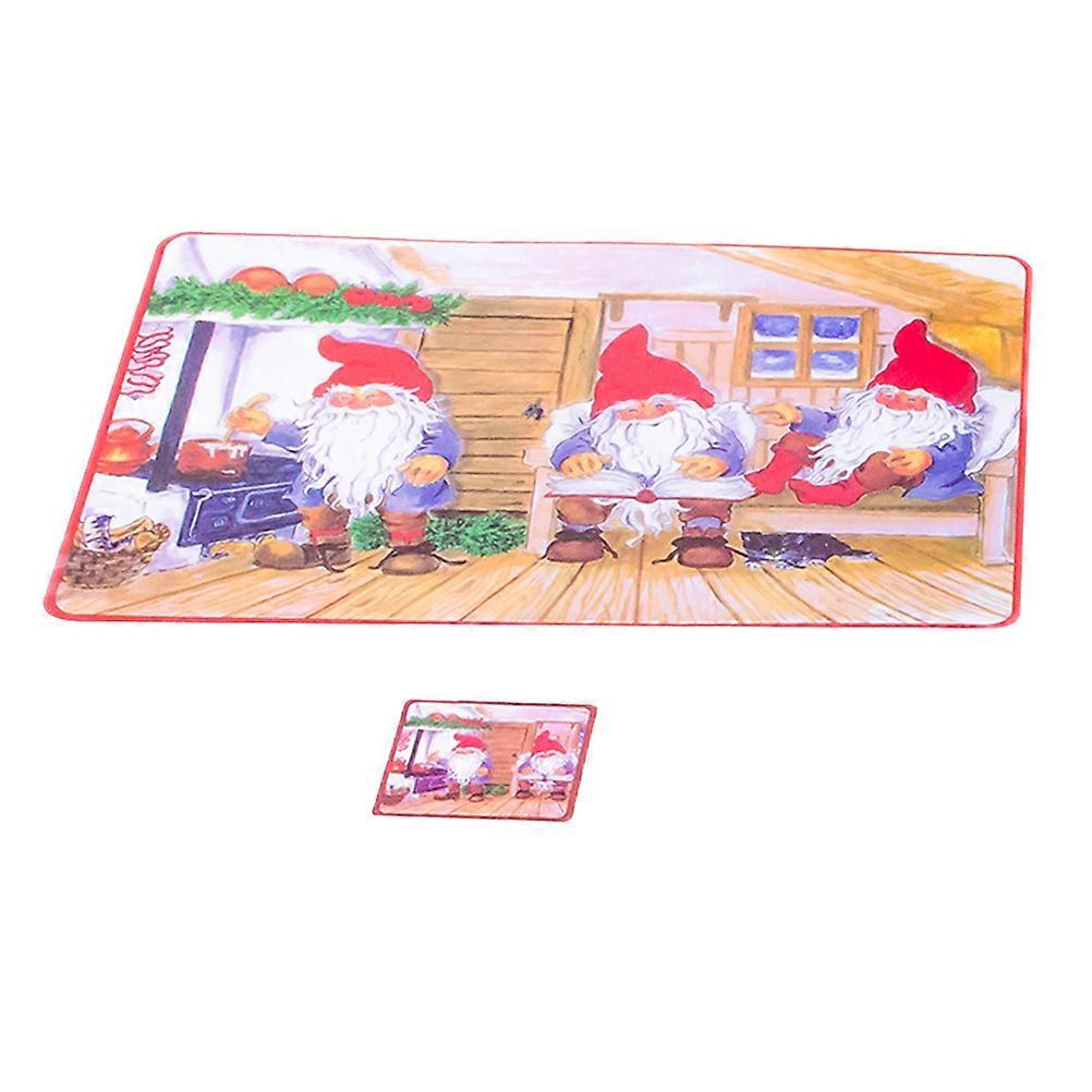 Christmas Printed Placemat Set for Table Protection with 12Pcs Pads