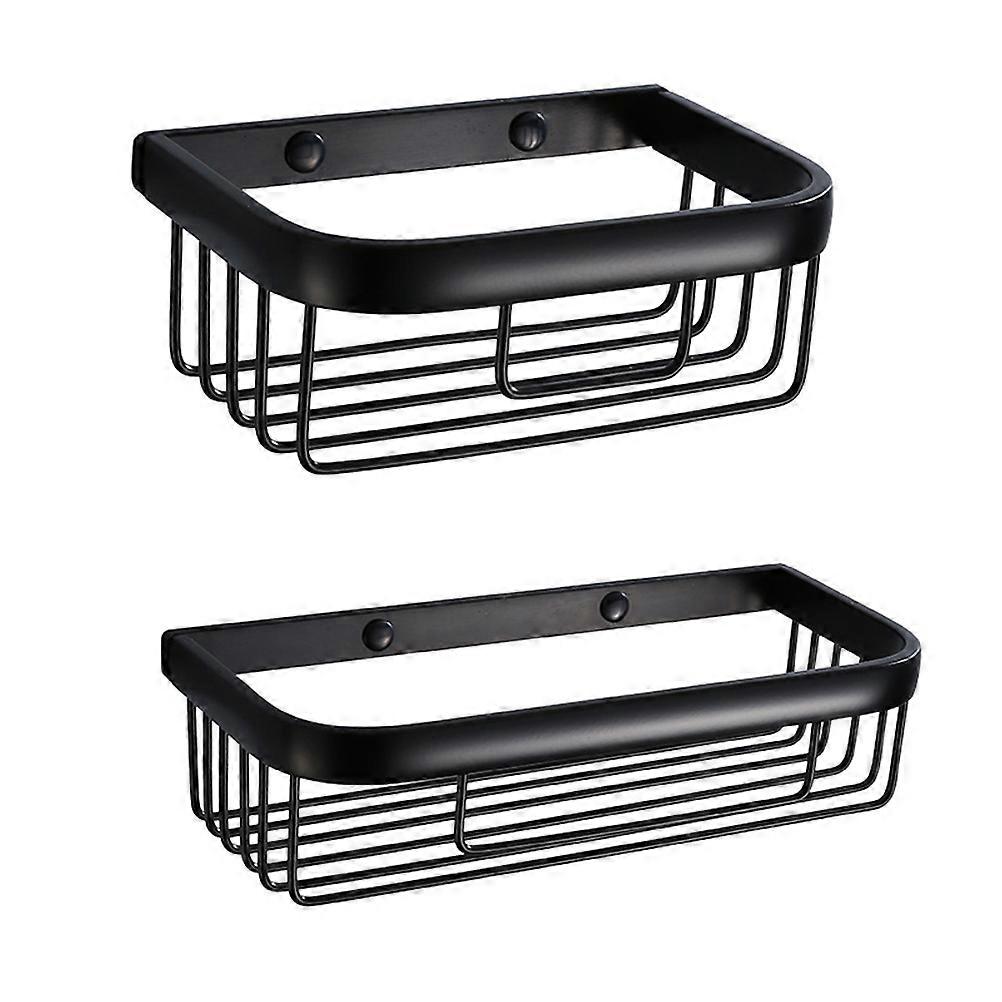 Bathroom Shelf Wall Mount Shelving for Shower Rack Black