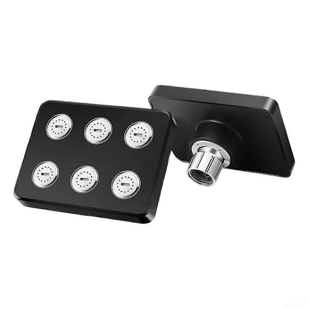 Shower Head Anti Blocking System 360-Degree Rotating Top For Consistent Water Flow Black