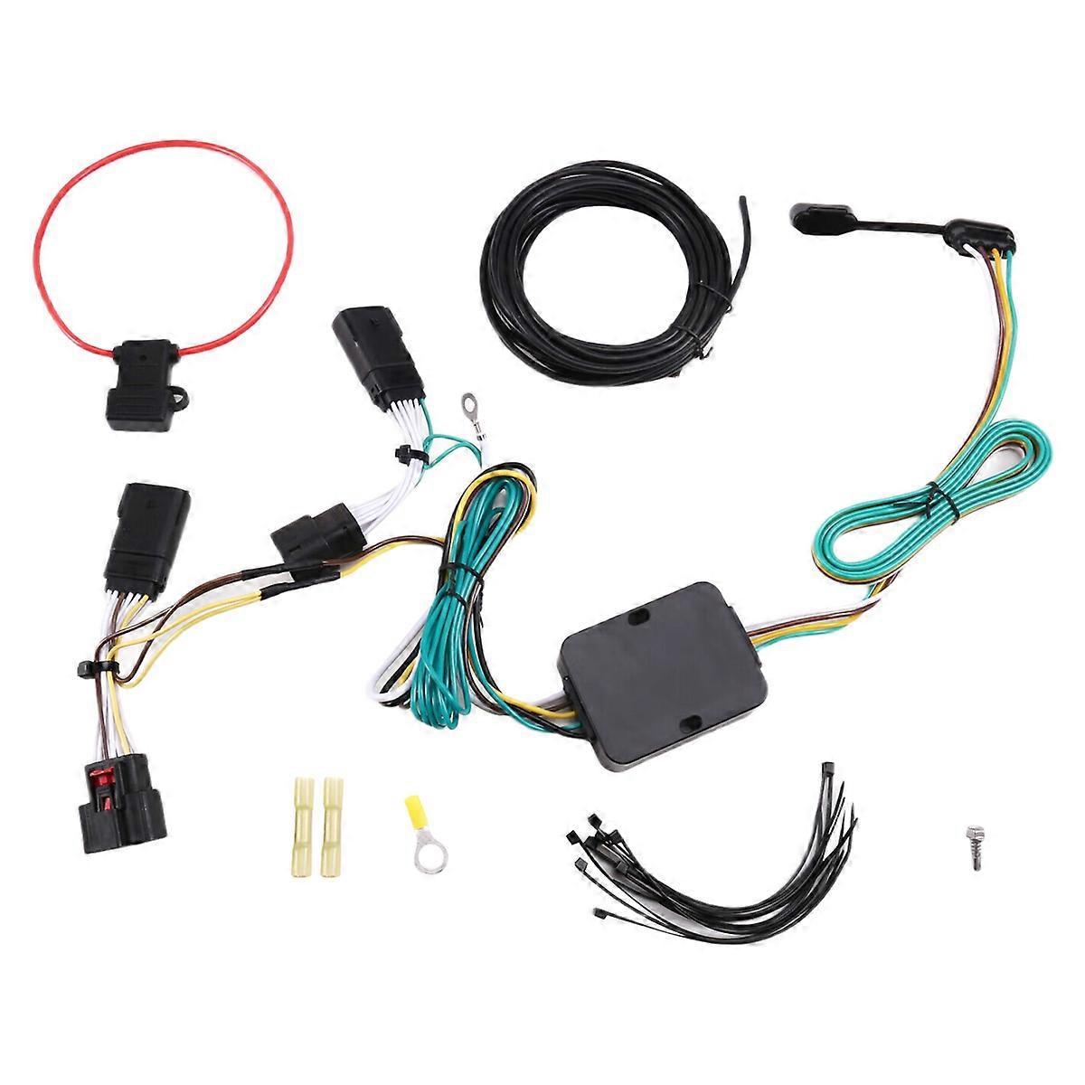 56407 4-Pin Trailer Wiring Harness for JL 2018-2024 2020-2024 4 Way Towing Hitch Wiring