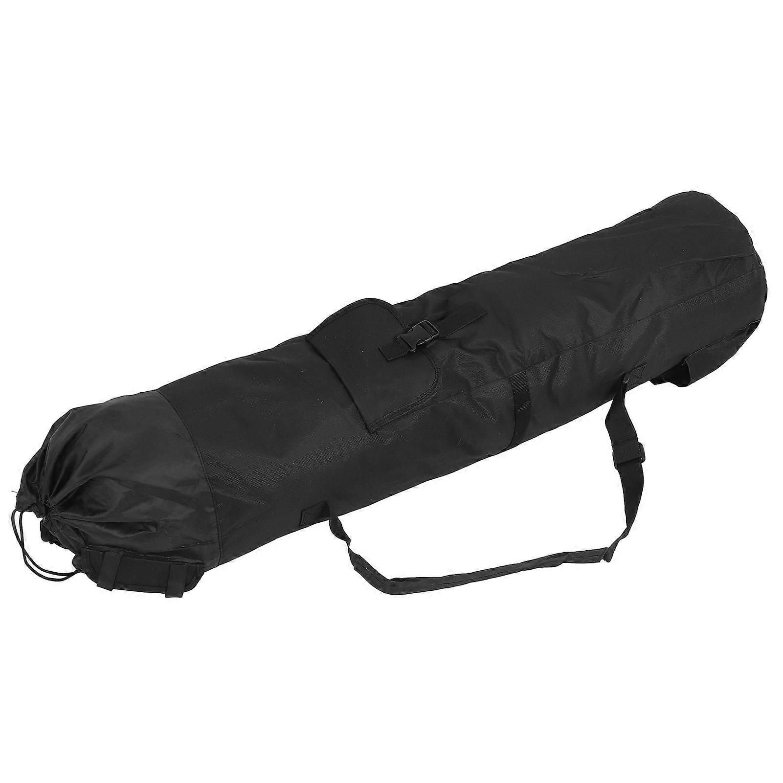 Portable Foldable Fishing Rod Bag Case Black Polyester Storage