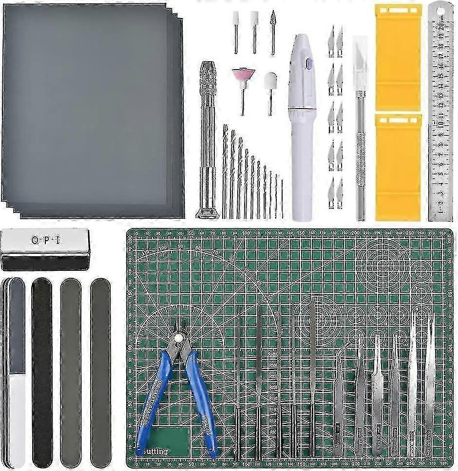 Professional 43 Pcs Gundam Model Tools Kit Hobby Building Tools Craft Set Gundam Modeler Basic Tools For Basic Model Building, Repairing And Fixing