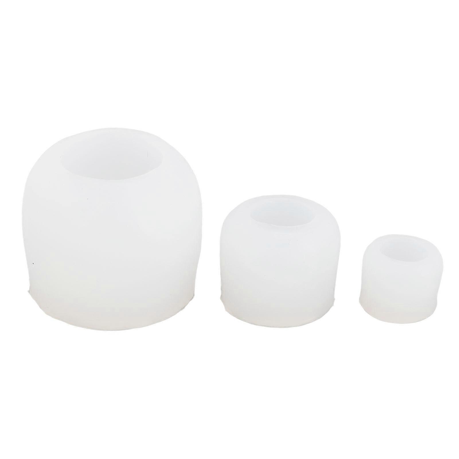 3PCS Silicone Crafting Tools 3D Rose Flower Shaper for Chocolate Clay Cake Decoration with 3 Different Sizes Durable Flexible Molds