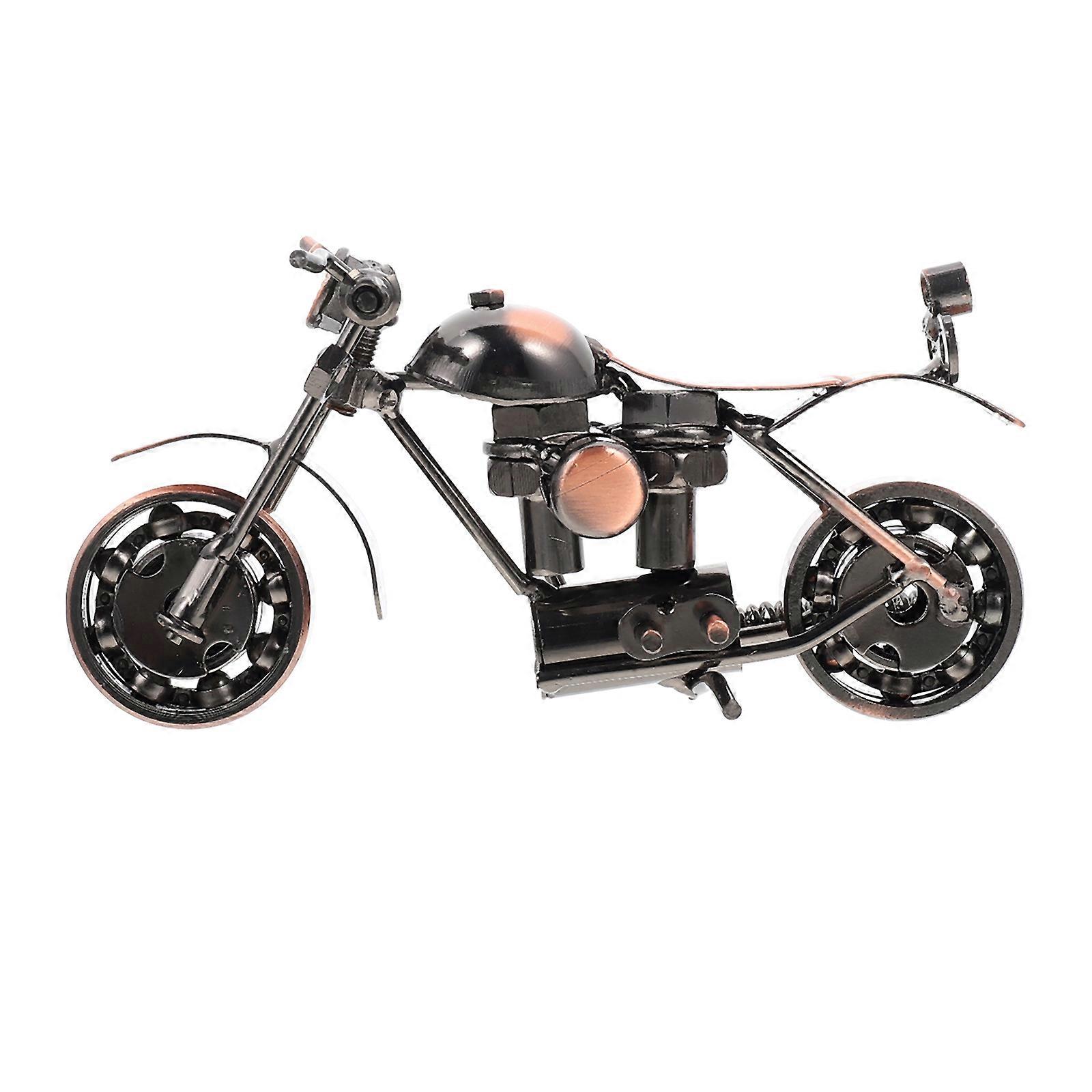 Motorcycle Decoration Iron for Decor Retro Metal Art Home Ornament