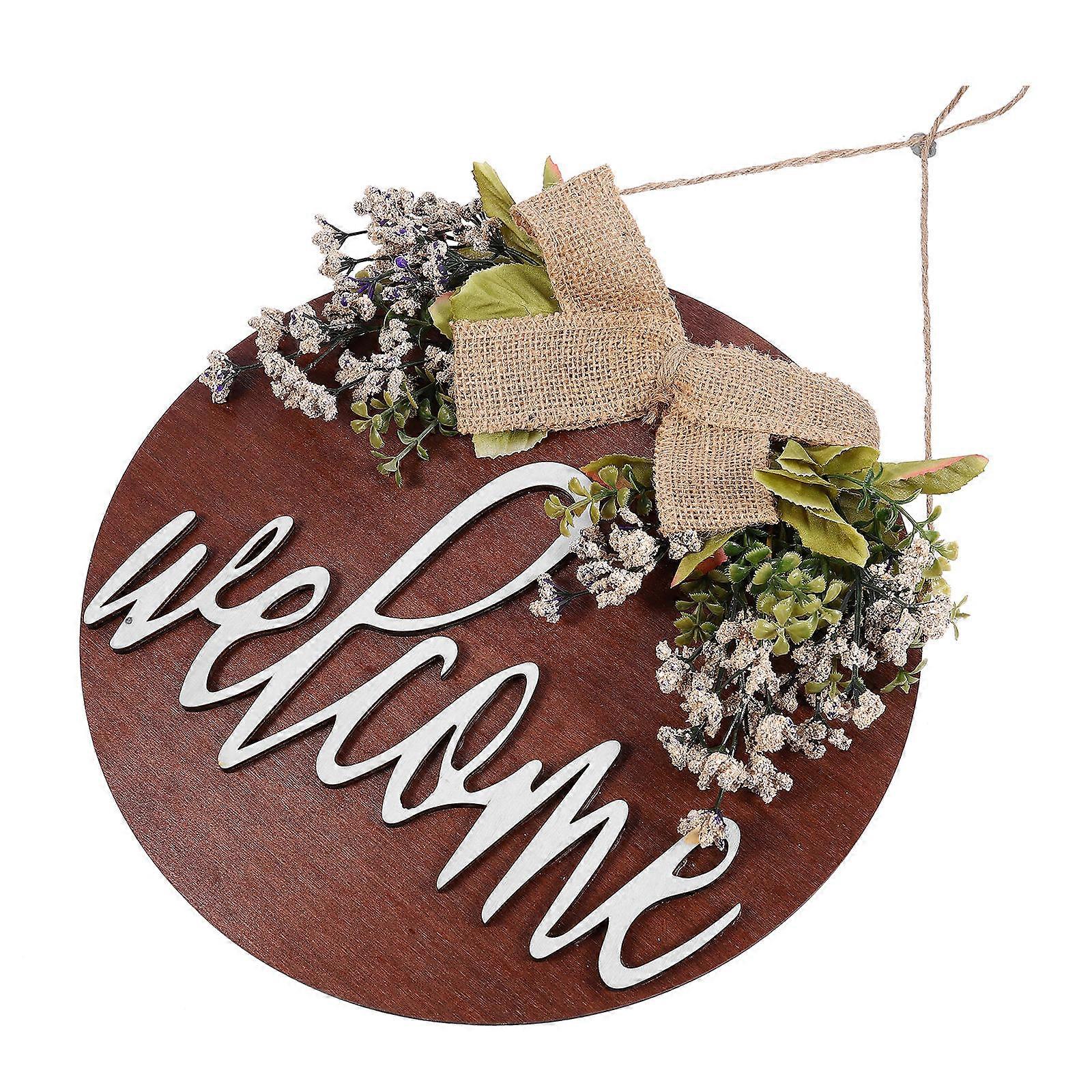 Door Hanging Ornament Stylish Welcome Sign for Decoration 2Pcs