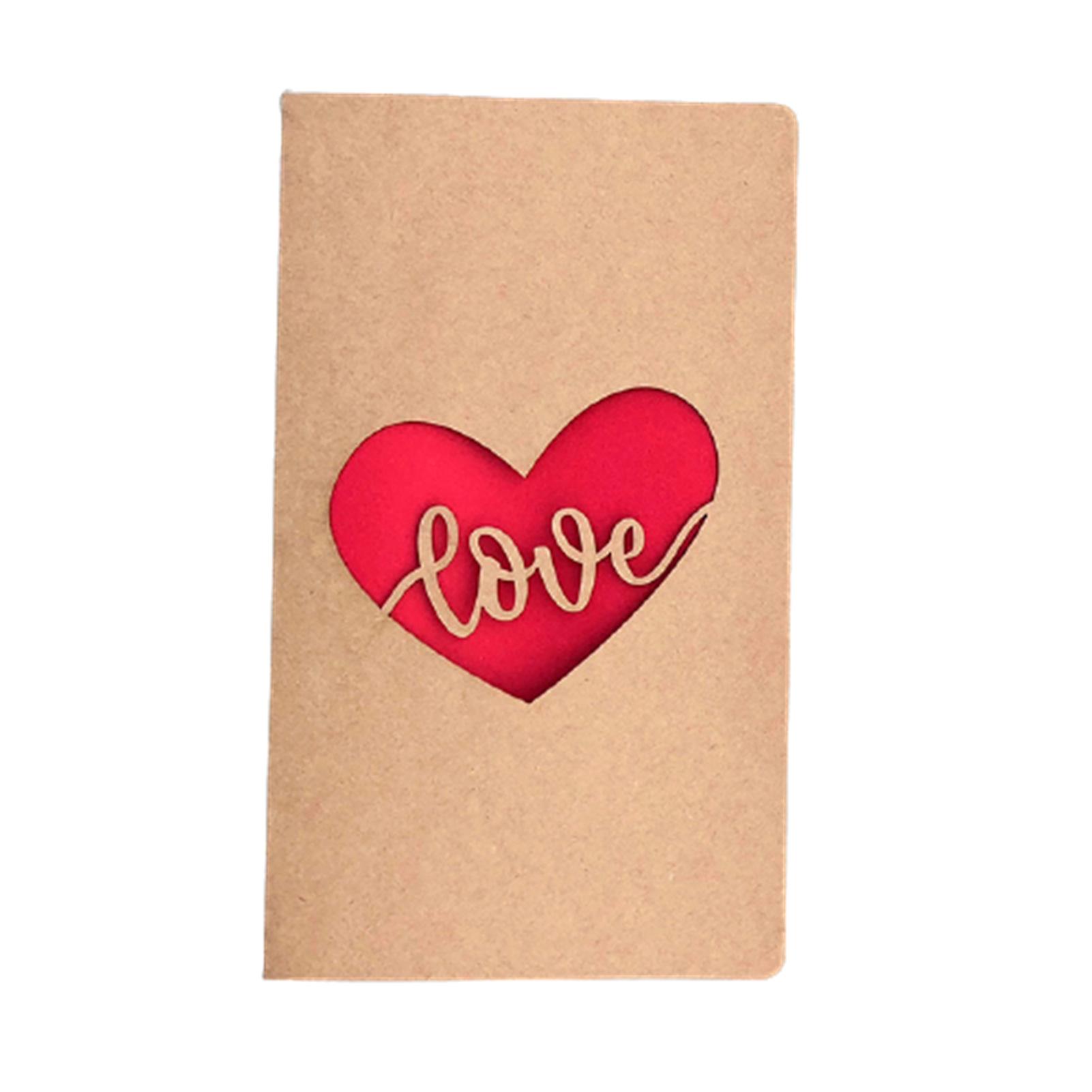 Retro Kraft Greeting Card Folding For Valentine's Day