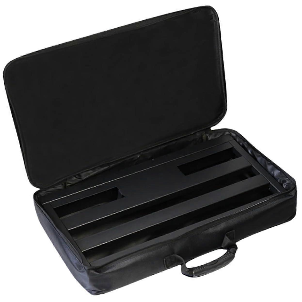 Guitar Effector Storage Pouch Black Oxford Cloth Case for Effects Pedals with Handle and Ultra Space Saving Design