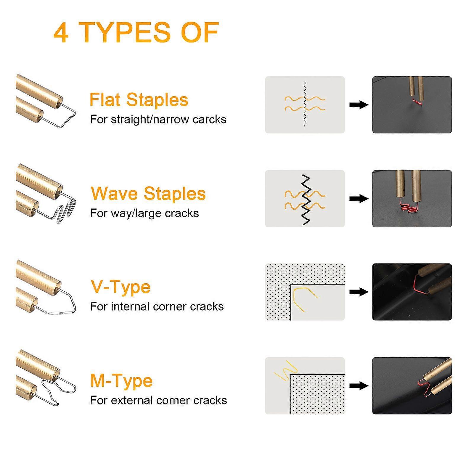 Car Bumpers Welding Wire for Plastics Welding Machine Plastics Welders Studs Plastics Appearance Repairing Machine Staple Kit Mending Repairing Standa