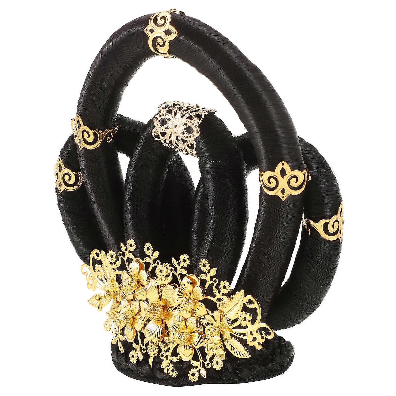 Chignon Hairpiece Ancient Girls Hair Bun for Stage Performances