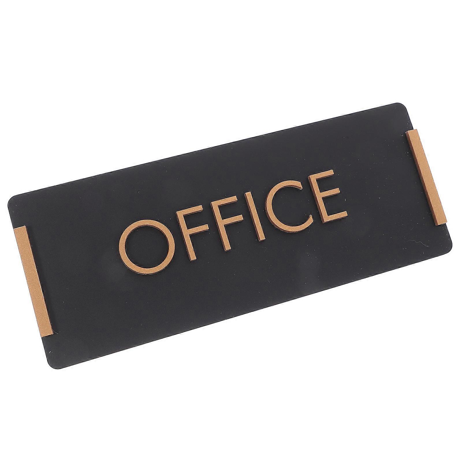 Office Acrylic Door Sign for Clear Positioning Black Wall Decor