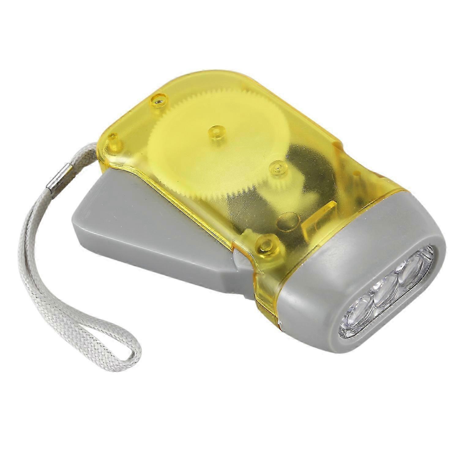 3 LED Dynamo Wind Up Flashlight  Hand Press Crank NR Camping