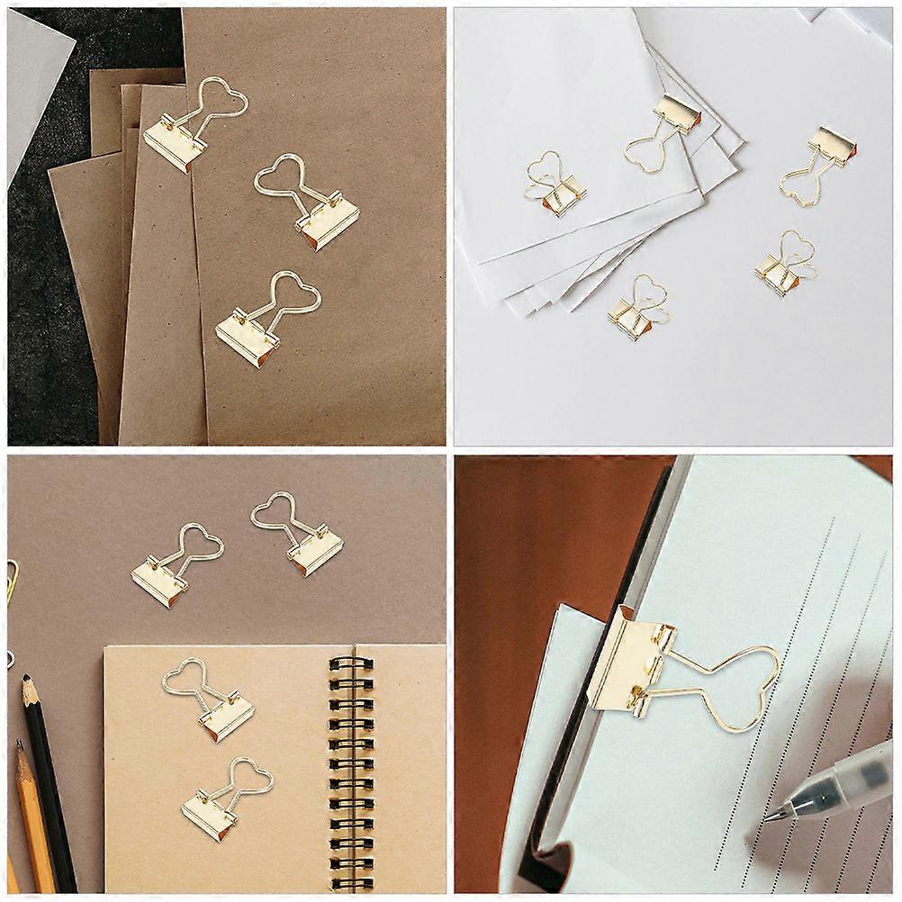 Cute Metal Long Tail Binder Clips for Organizing Documents 20Pcs