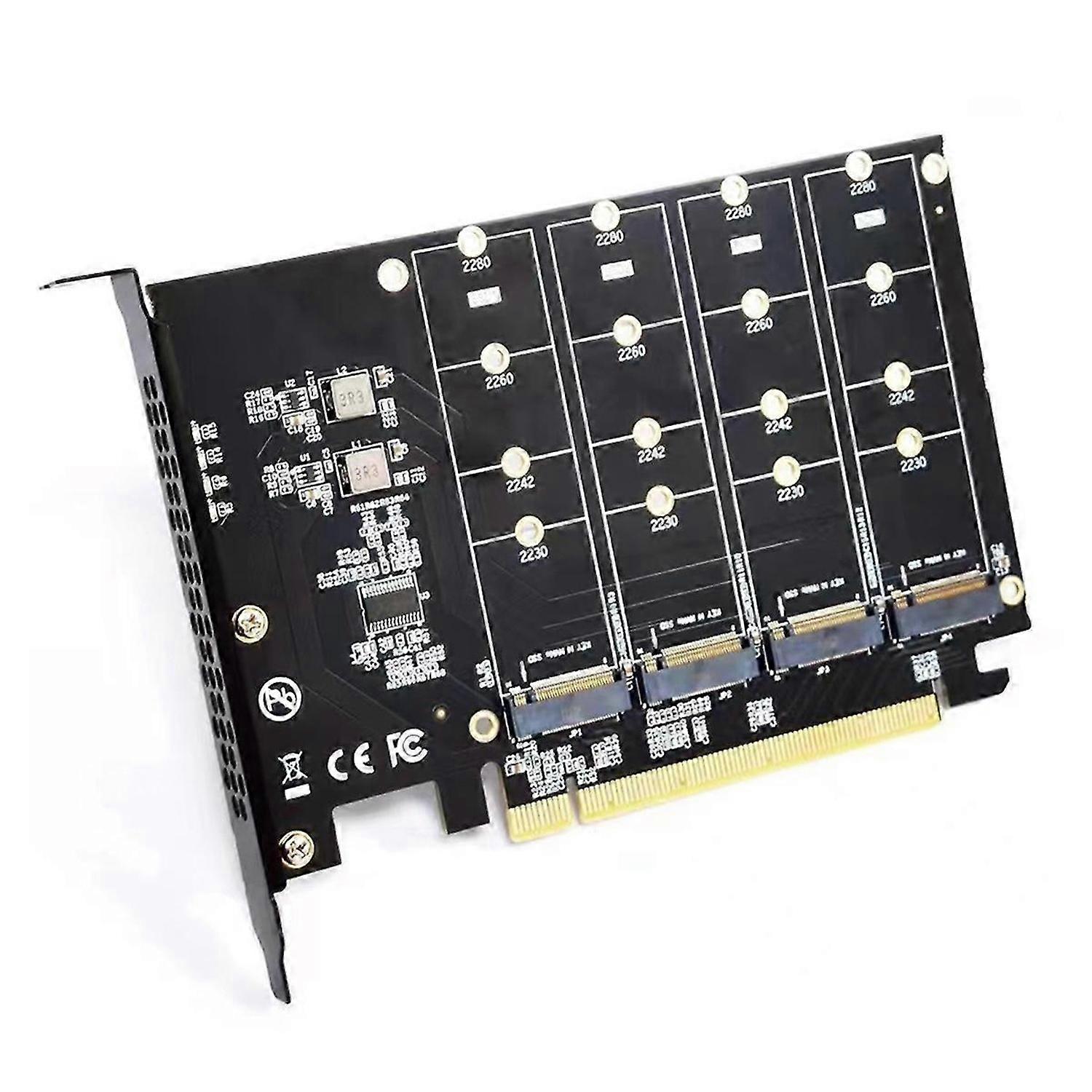 M.2 NVME to PCIe Adapter Gen4 X16 Expansion Card Compatible with 2230, 2242, 2260, 2280 SSDs for Enh