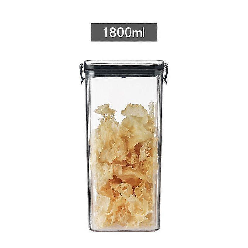 Square transparent sealed storage tank 1800ML