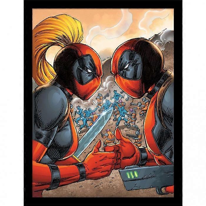 Deadpool Deadpool VS Lady Deadpool Framed Poster
