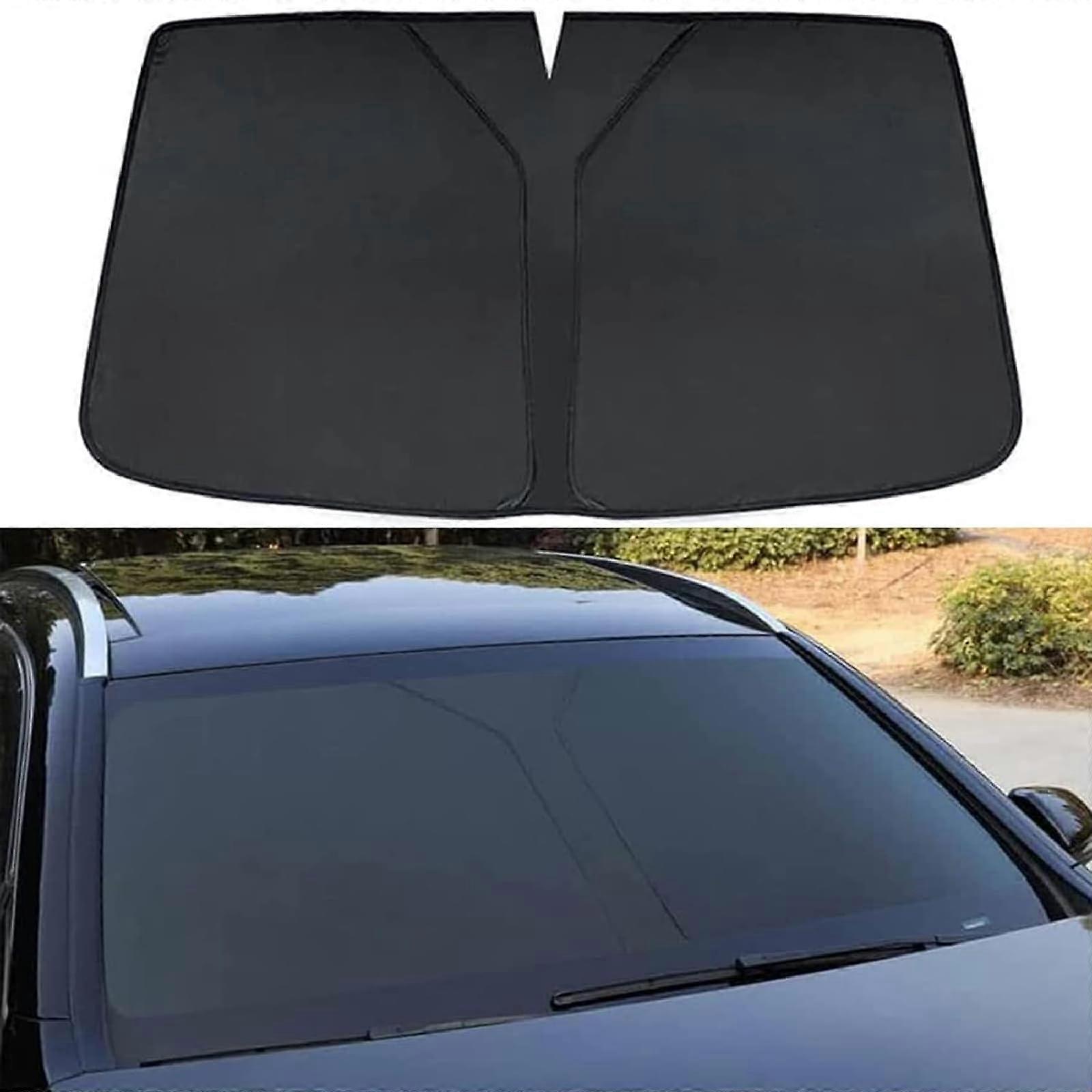 Windshield Sun Shade for Citroen C4 Grand Picasso 20132019, Windscreen Sunshade Foldable Front Window Shade, Black