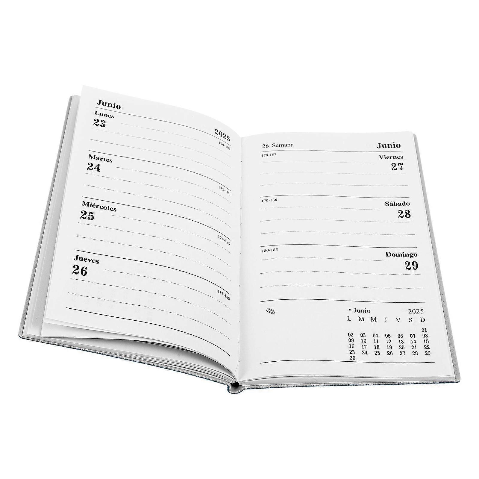 3Pcs Spanish Planner Monthly and Weekly Views Portable Notepad