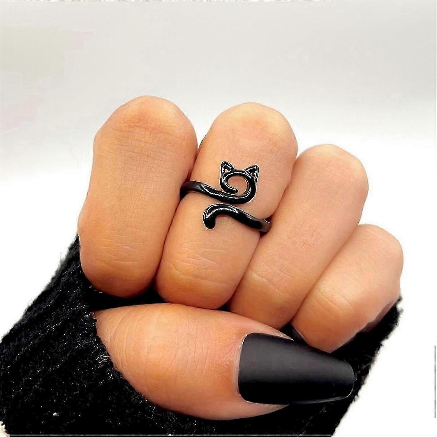 30pcs Crochet Ring For Finger Yarn Adjustable Knitting Loop Cat Ears
