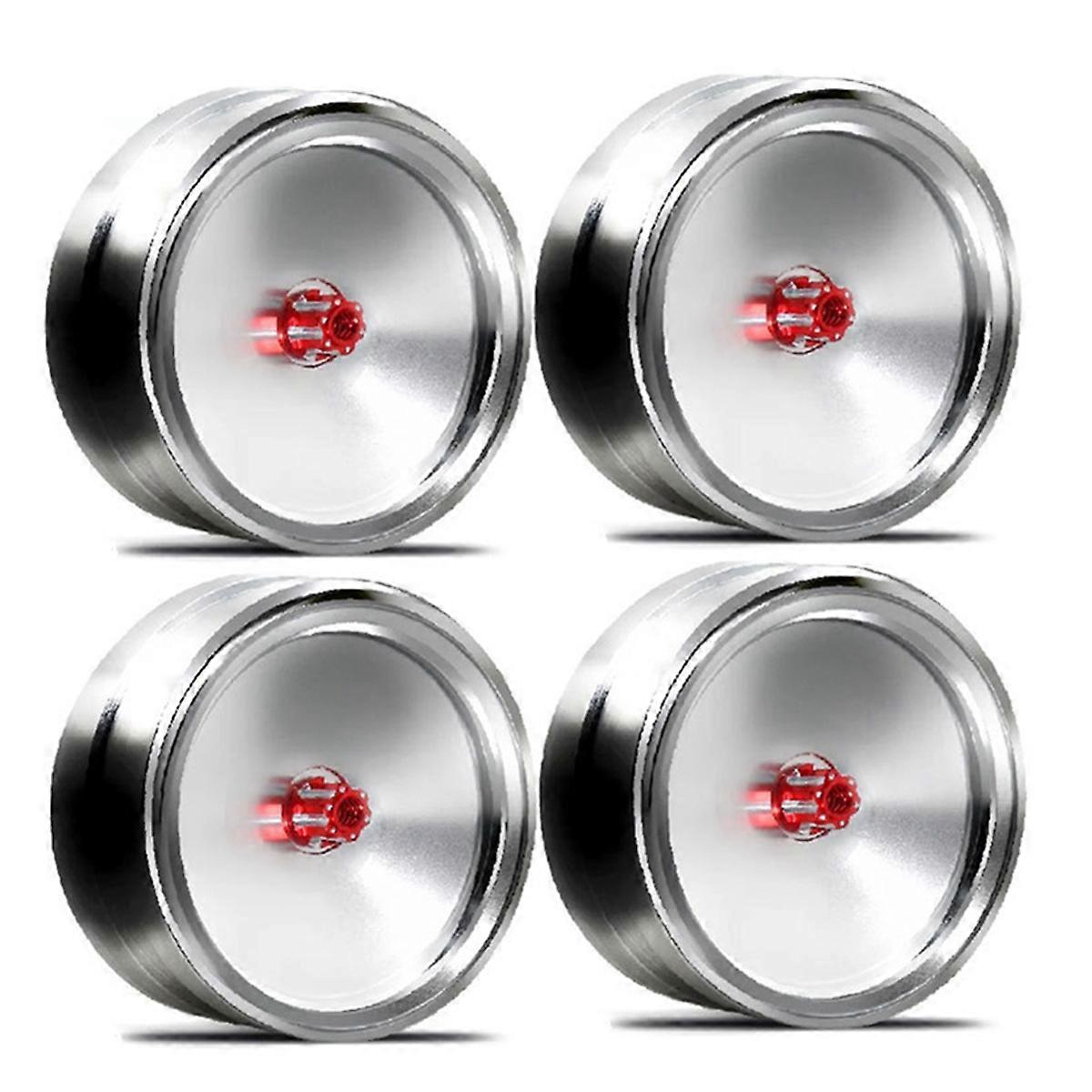 4Pcs 1.9 Inch Metal Retro Mirror Wheel Hub For SCX10 -4 RC Car A
