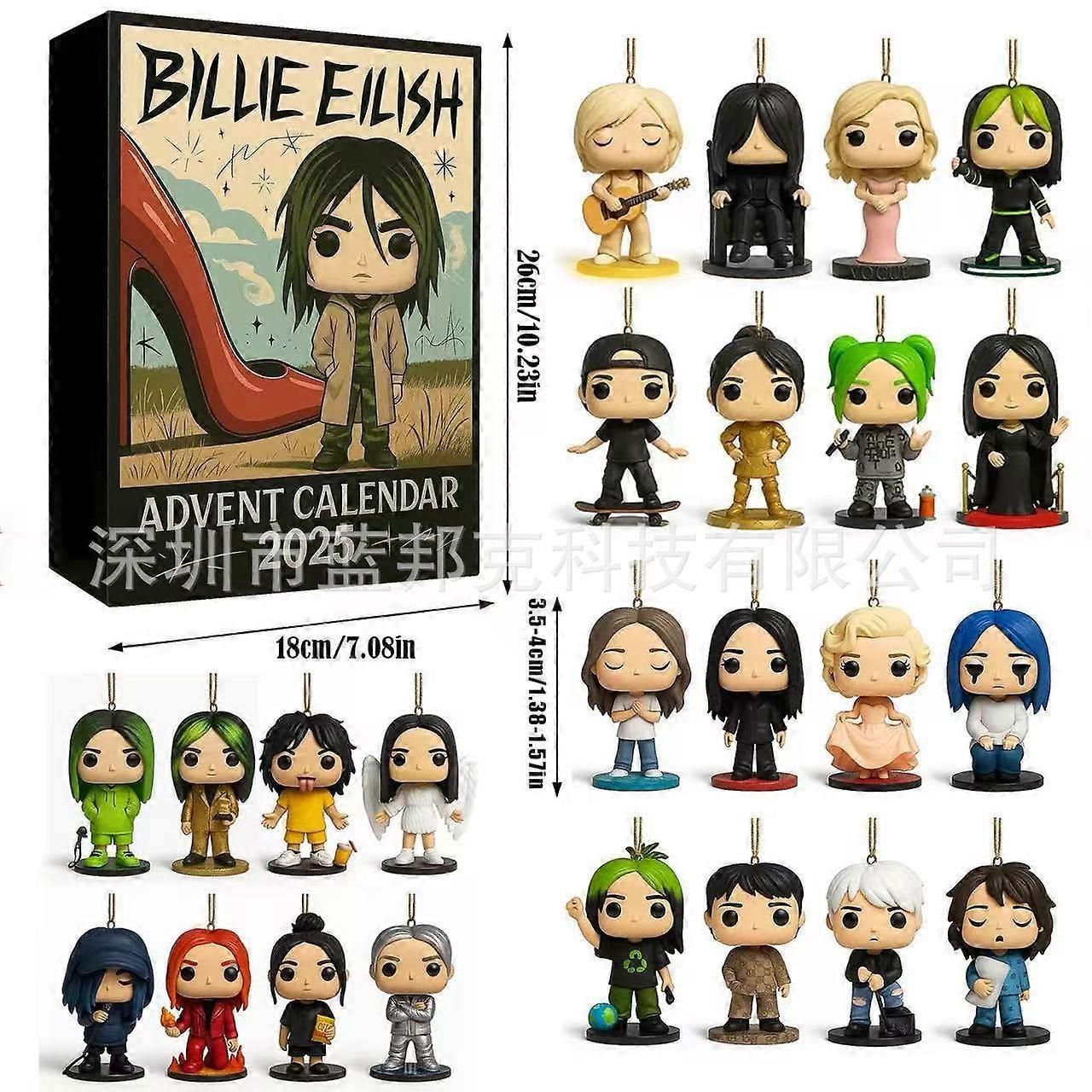 24 day*Billie Eilish 2025 Advent Christmas Surprise Calendar Blind Box