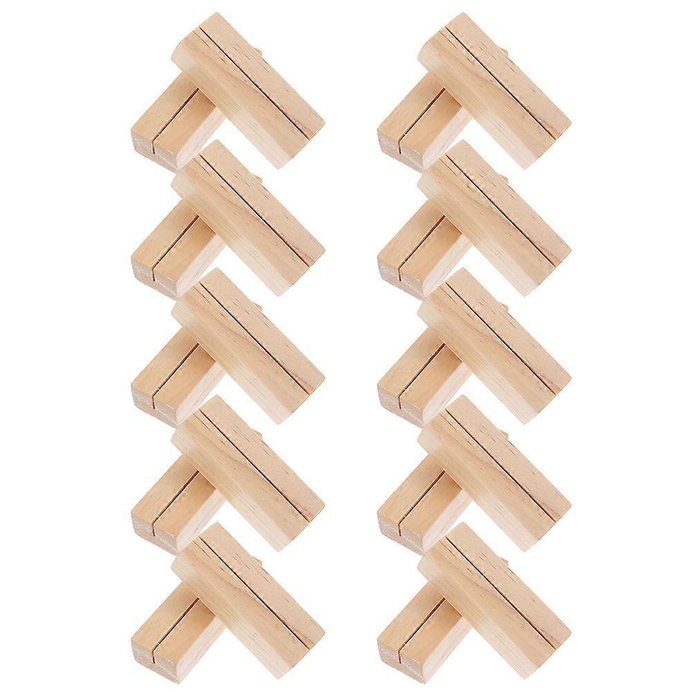 Note Clip Holders Wood Note Carrier for Office Table Decor 40 Pieces