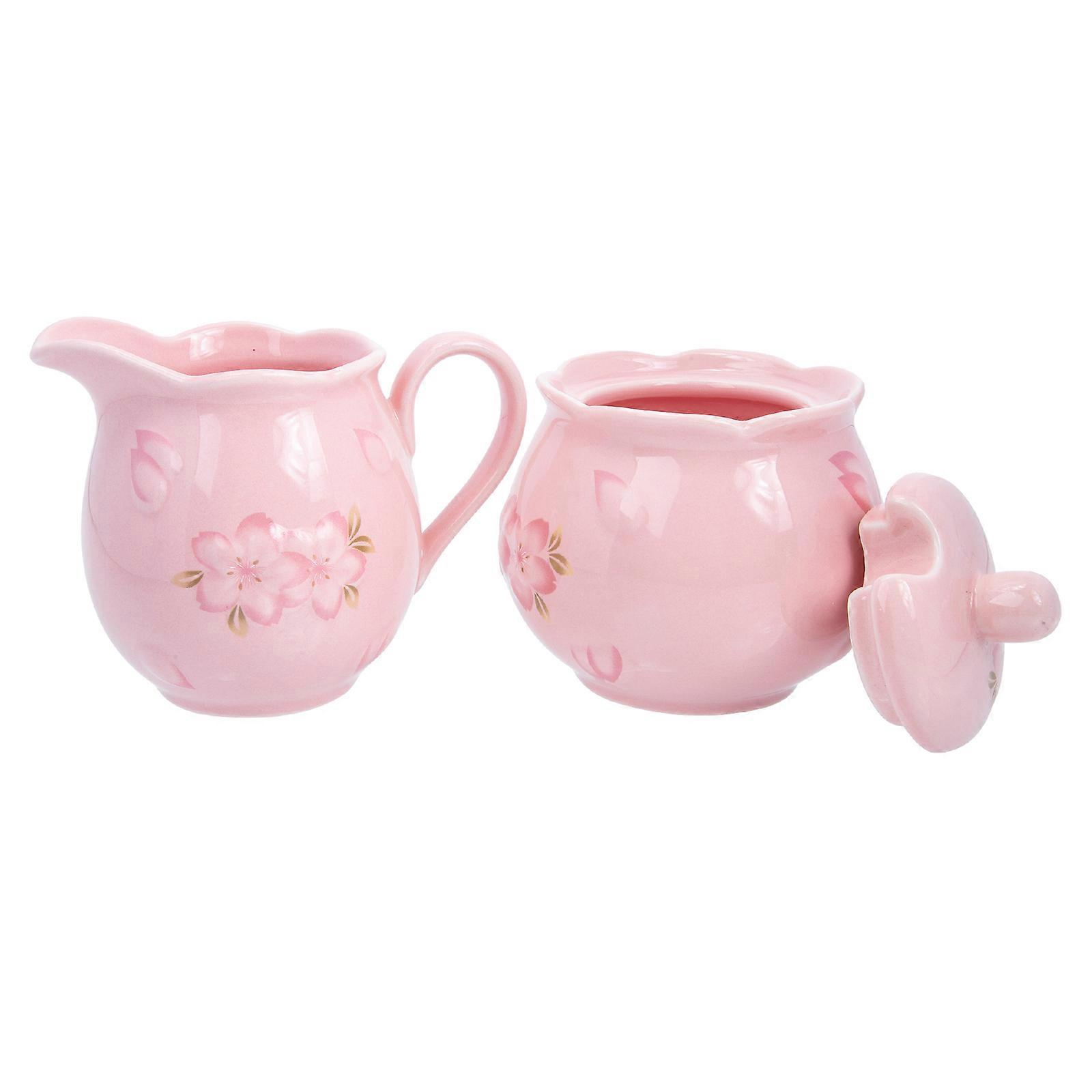 Household Sugar Jar Ceramic Creamer Pitcher for Storage 4Sets