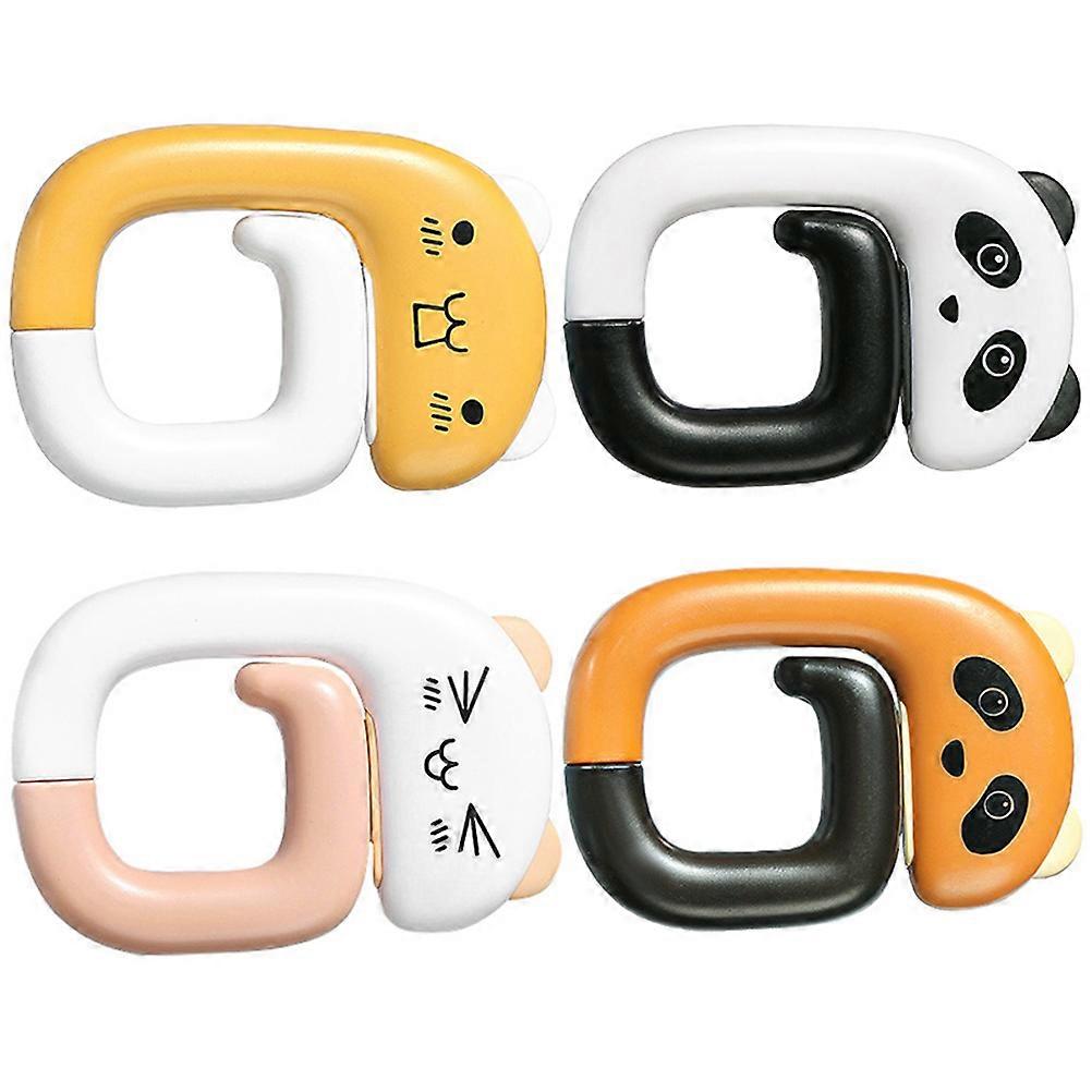 Flexible 20 Pcs School Desk Bag Hooks In Cartoon Panda Shape For Students Office Workers Anti-slip Load-bearing Functionality