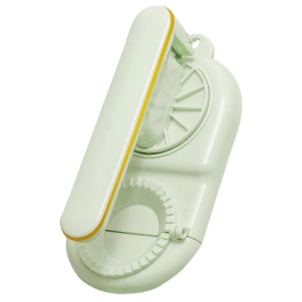 Green Dumpling Maker Mold 2Pcs with Dough Pressers for Quick Cooking