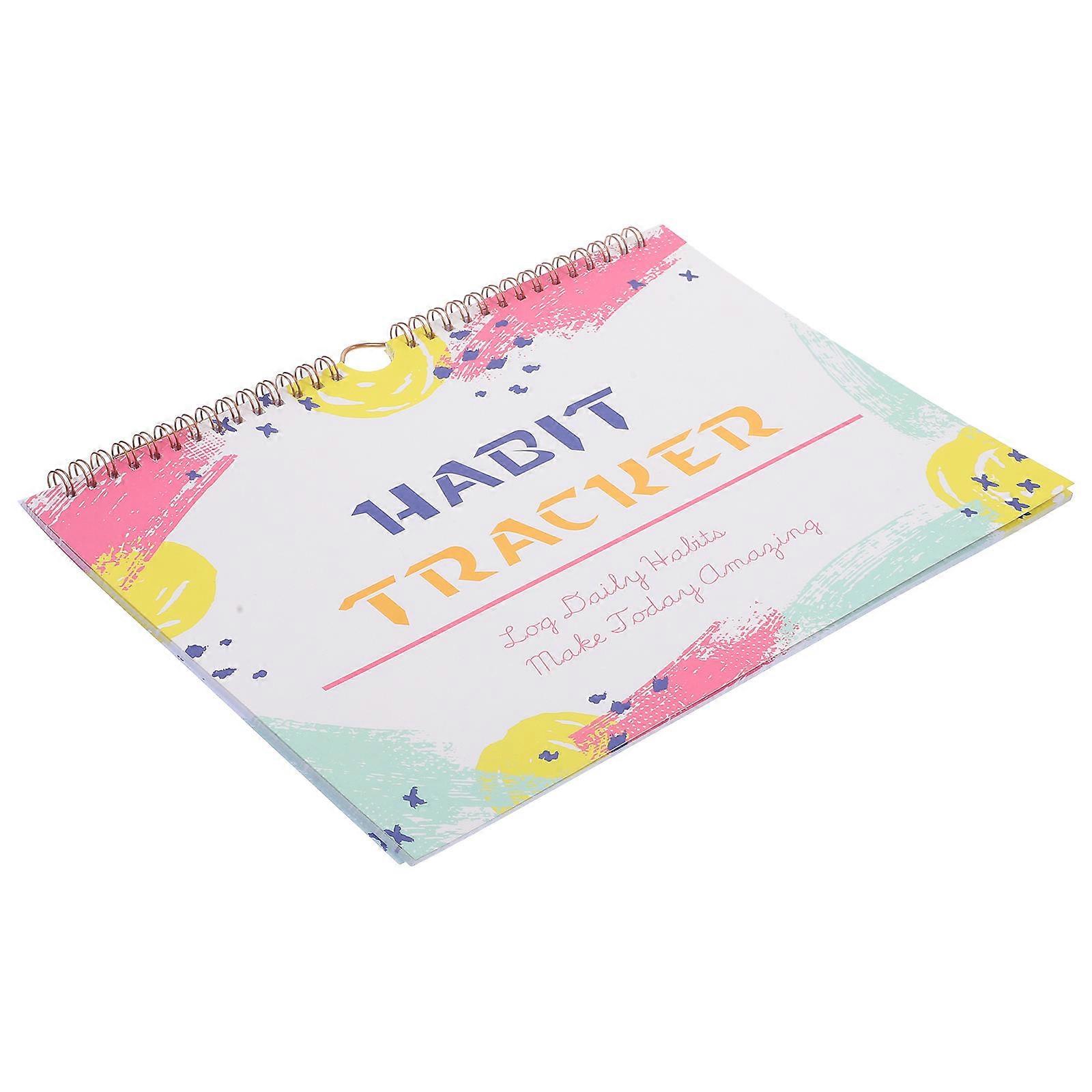 Spiral Habit Tracker Journal for Monthly Planning 5Pcs Paper Planner