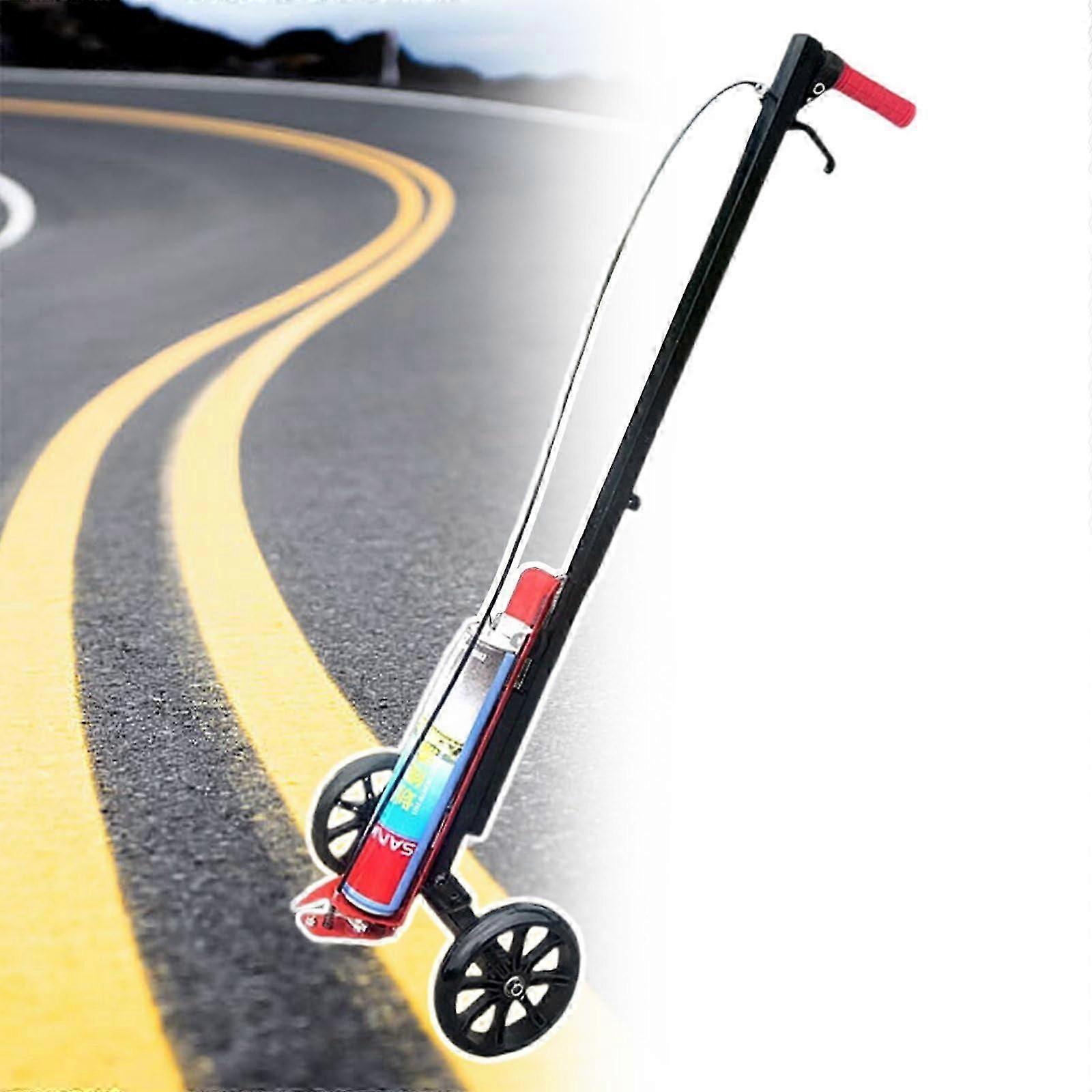 Handpushed road marking applicator, wheeltransfer line marking machine for schools, sports, garages