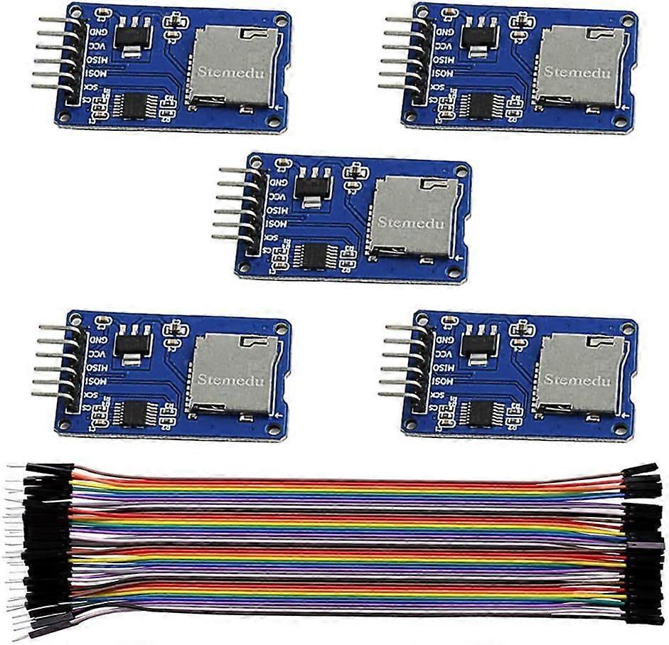 2025 Latest Model 5PCS Micro SD Card Reader Module Memory Storage Mini TF Card