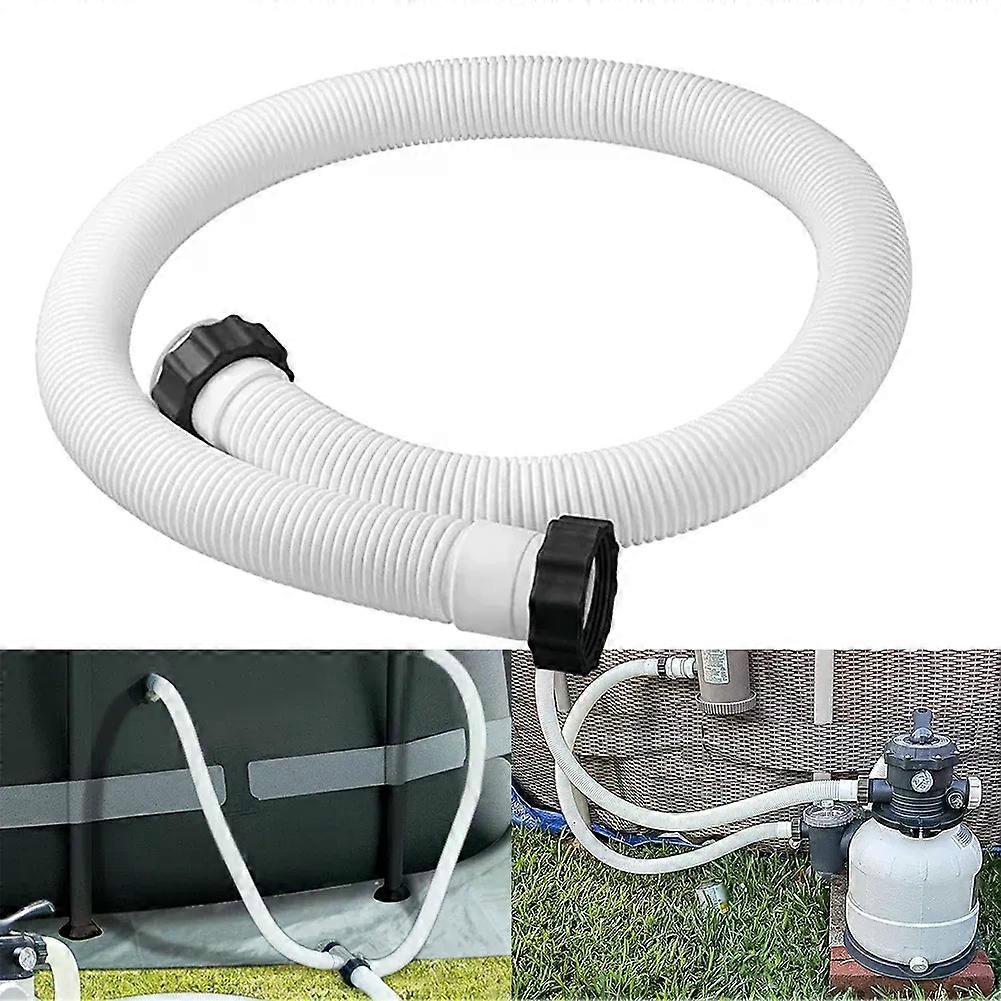 Pool Pump Hose For Intex Soft Sided Pools 59 Inch 29060E Pool Pump Replacement Hose White Accessory Hose & Nut Set For Pump