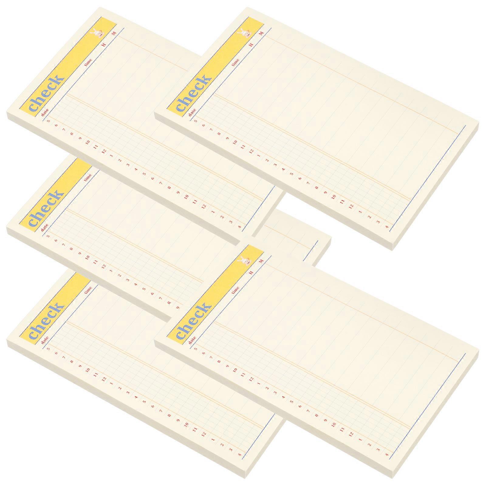 5Pcs Rectangular Pocket Notebooks For Teachers School Use 14X8Cm Simple Design Task Management