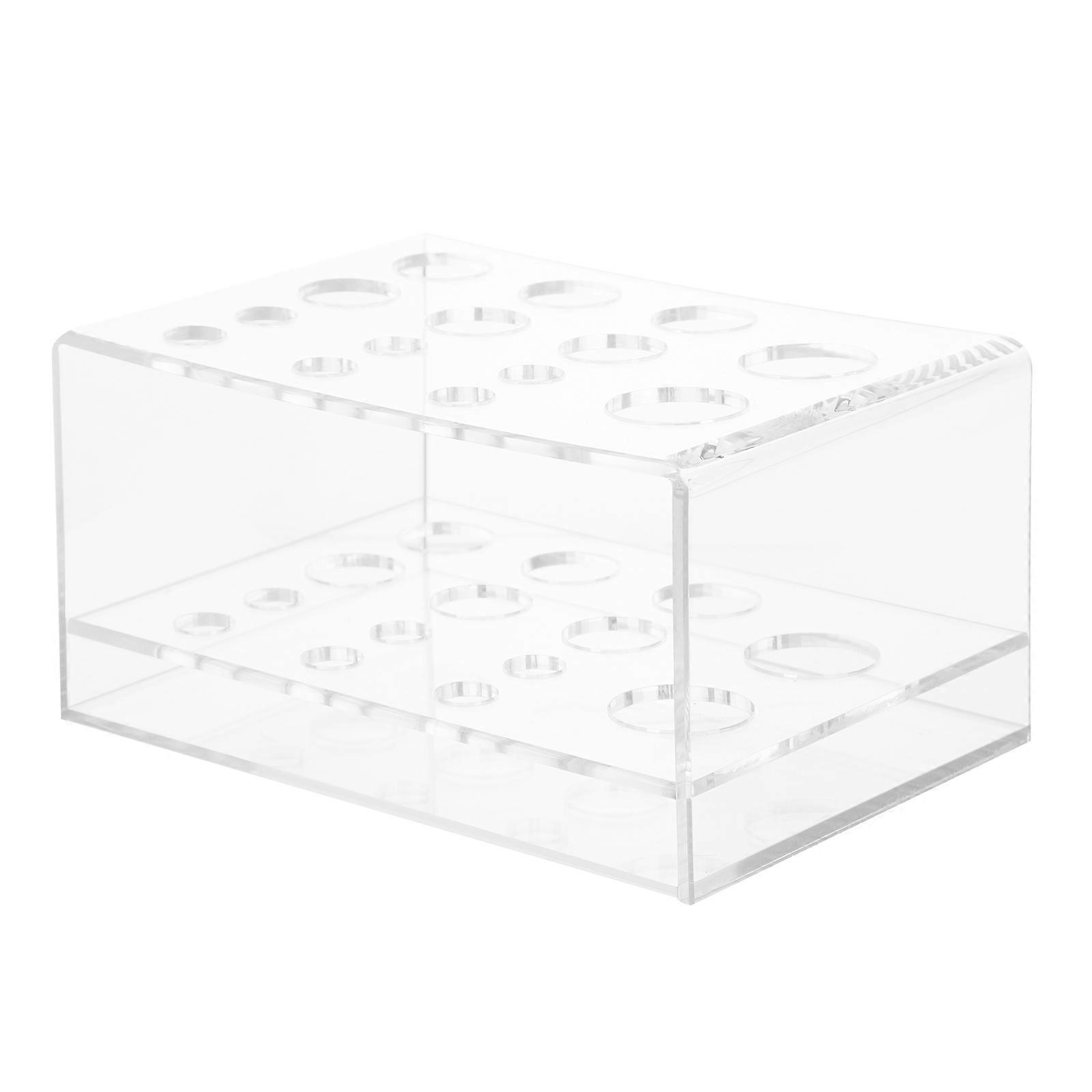 Makeup Brush Holder Acrylic Storage Rack for Cosmetic Tools 2Pcs