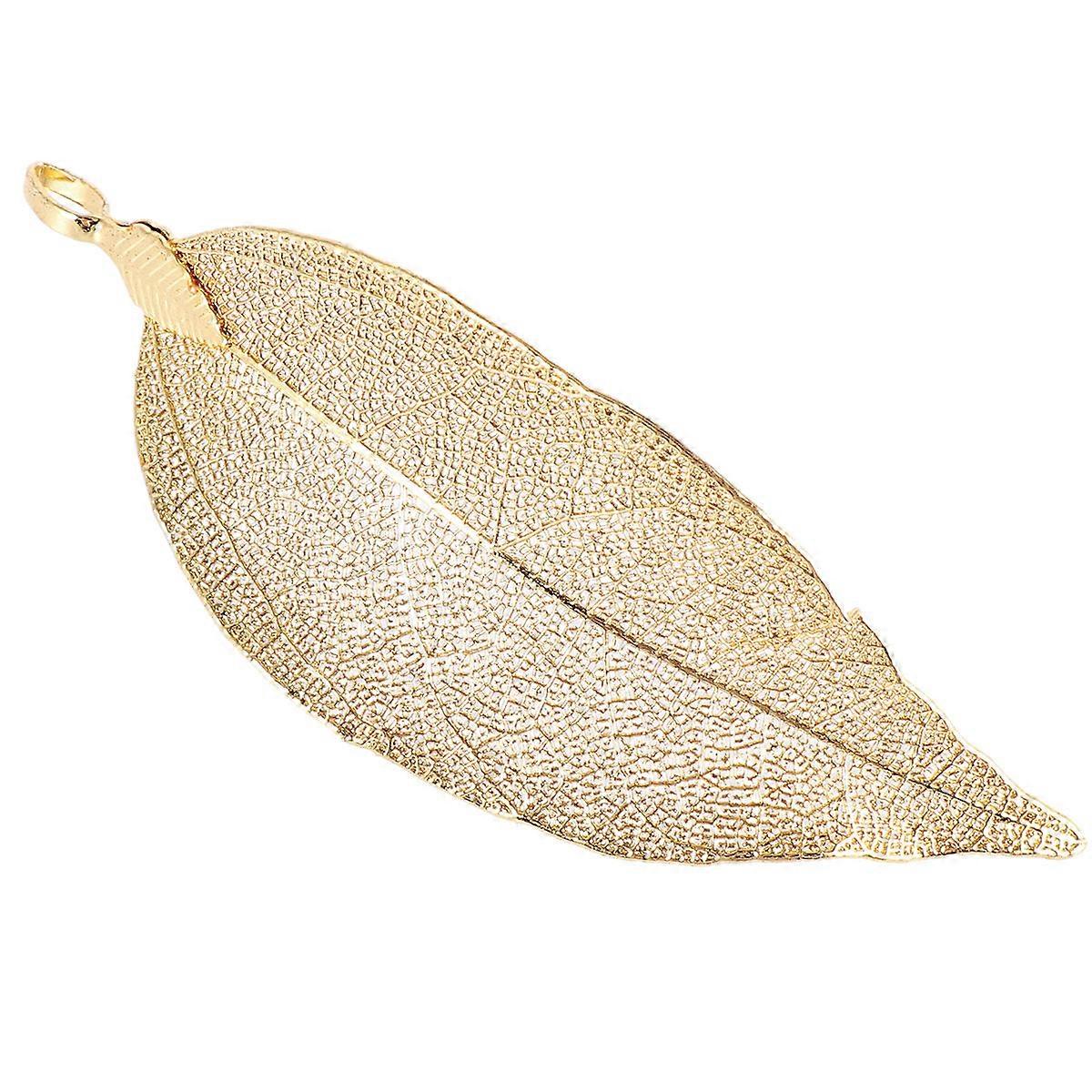 Golden Leaf Grain Pendants 2Pcs For DIY Jewelry Making Necklace And Earrings For Birthday Gifts And Festival Occasions