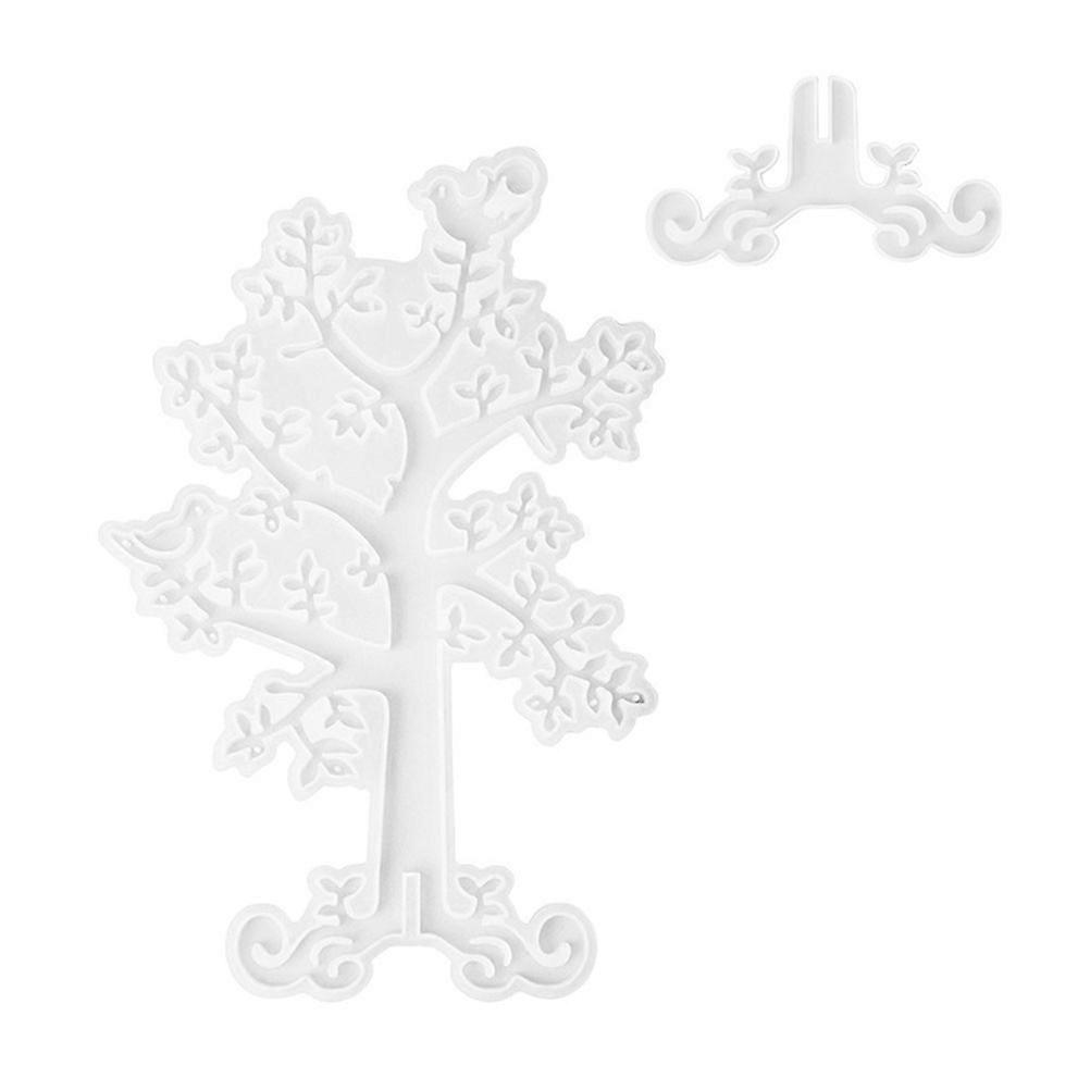 Crystal Epoxy Silicone Mold Jewelry Display Stand 1 Set For Handmade Enthusiasts And Craft Makers Size 1X16.1X24.1CM White Color For DIY Craft Making