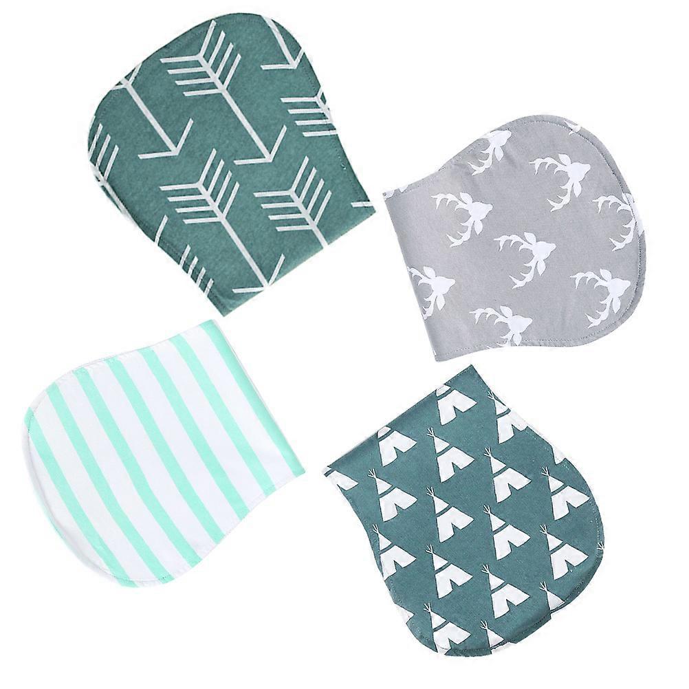 Placemat Baby Towel Feeding Towel for Infant 4Pcs Assorted Color Burp Cloths