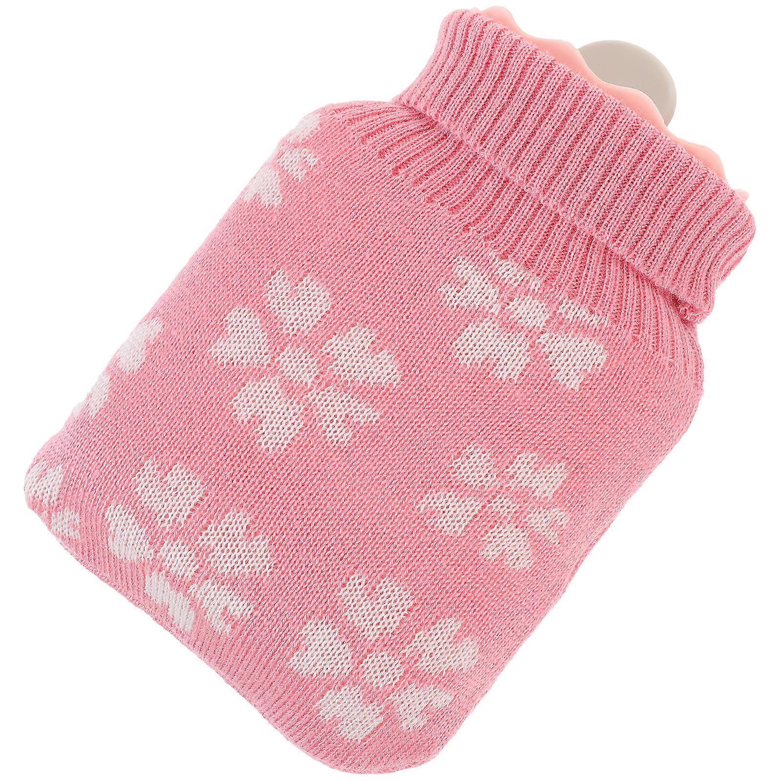 Hot Water Bag for Warmth Silicone Material with 3Pcs Pack Pink