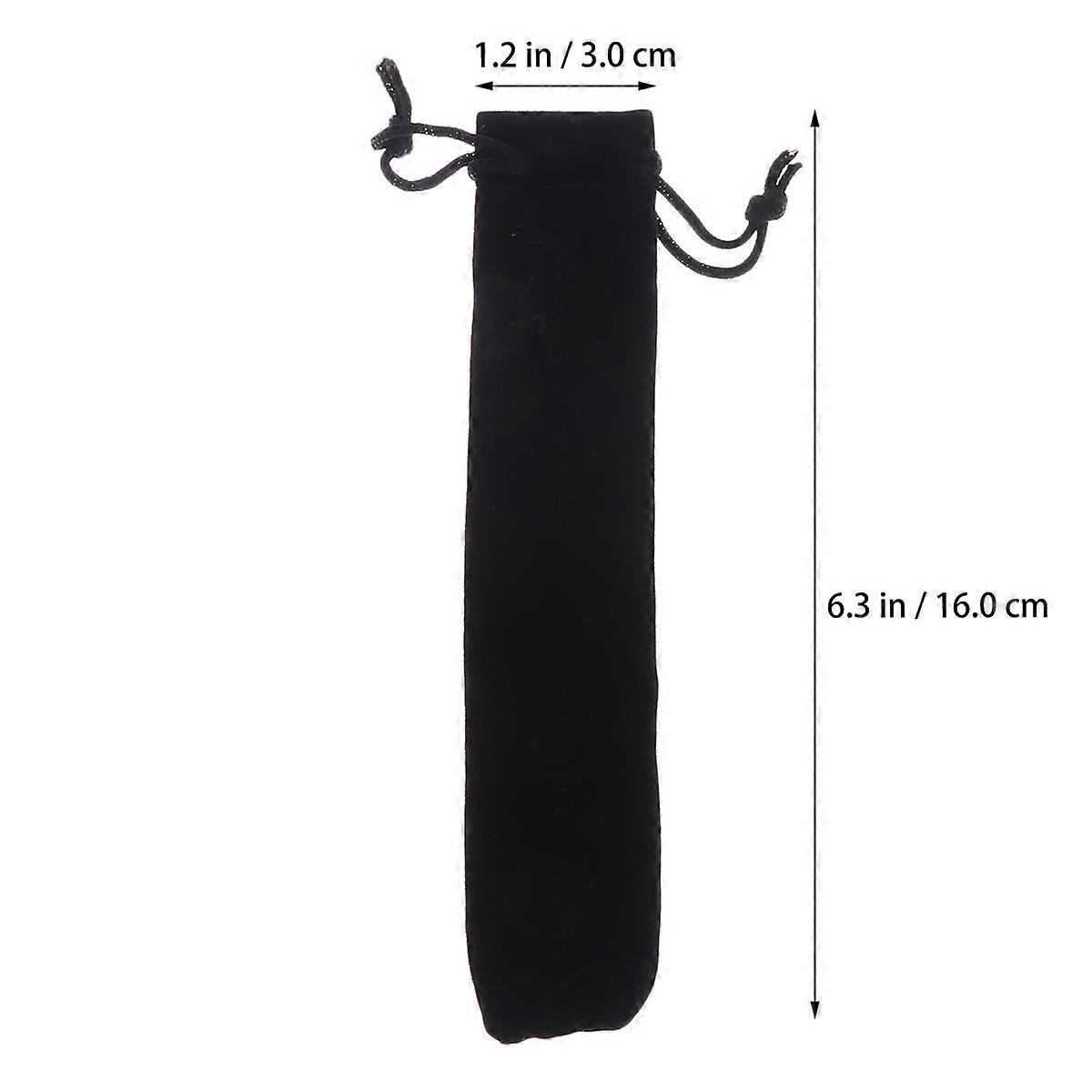 Pencil Case Drawstring Pen Pouch for Holding Pen Use 350Pcs Black