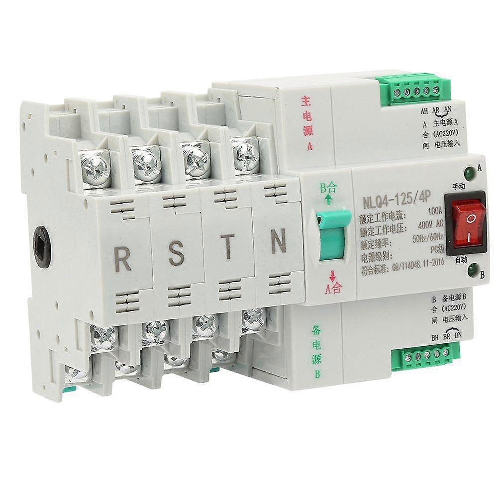 AC 400V 4P 63/80/100A Dual Power Automatic Transfer Toggle Switch(100A)