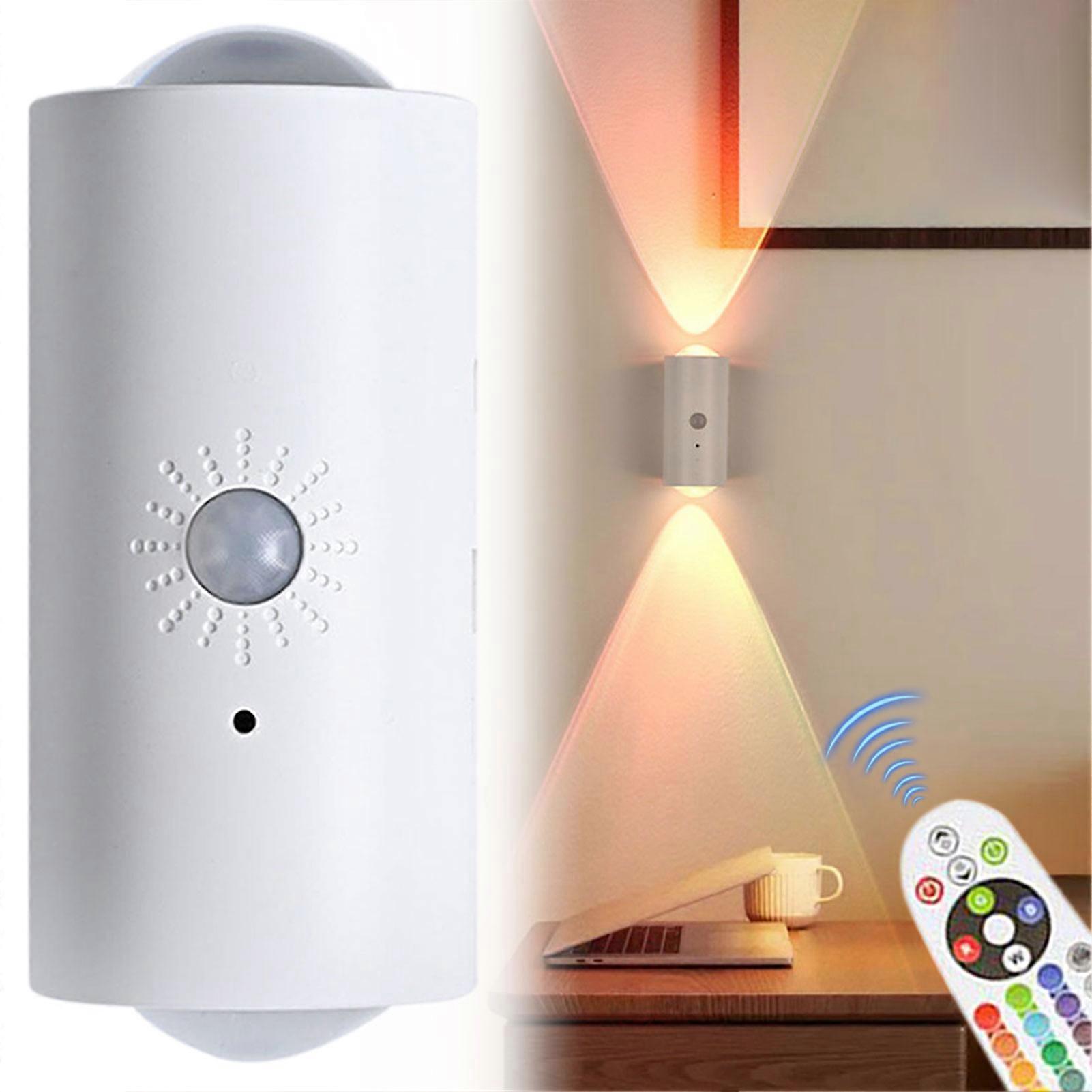 Smart LED Motion Sensor Night Lamp RGB Color Gradient, USB Rechargeable, Remote Control for Kitchen, Bathroom, and Hallway Lighting