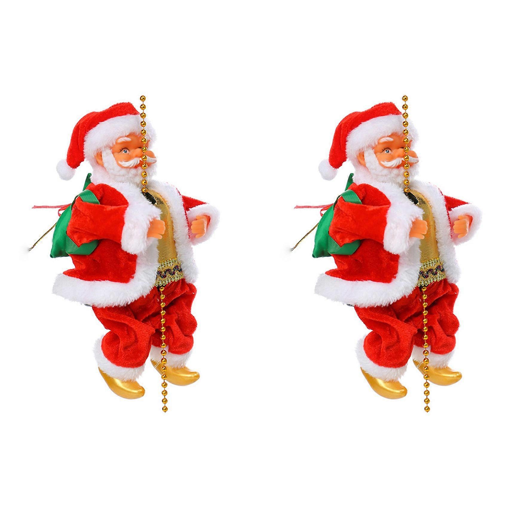 Santa Claus Climbing Beads Electrical Decorations White Face