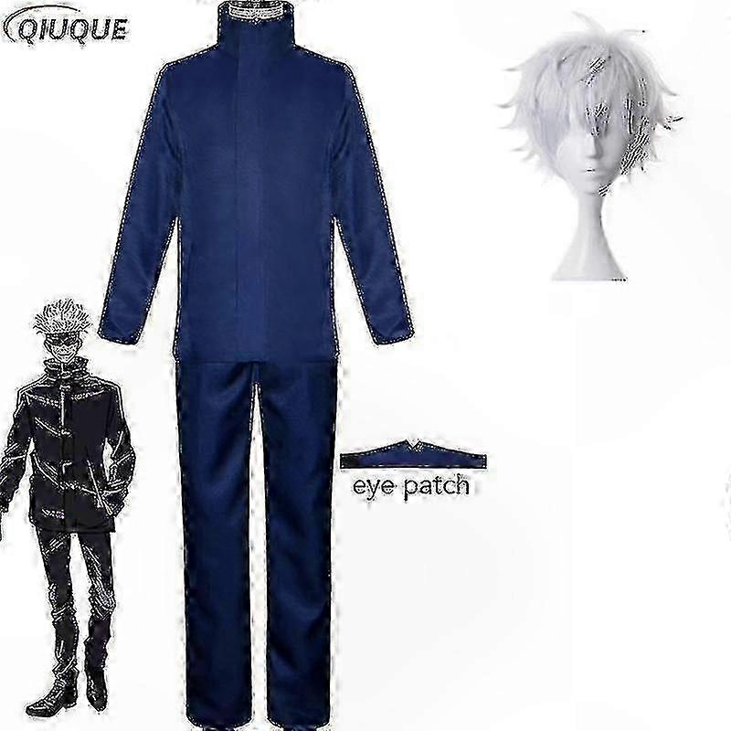 Men's Anime Cosplay Costume Top Pants Eye Patch Uniform for Halloween Party Role Play Outfit Set Unisex Design 2023-2025