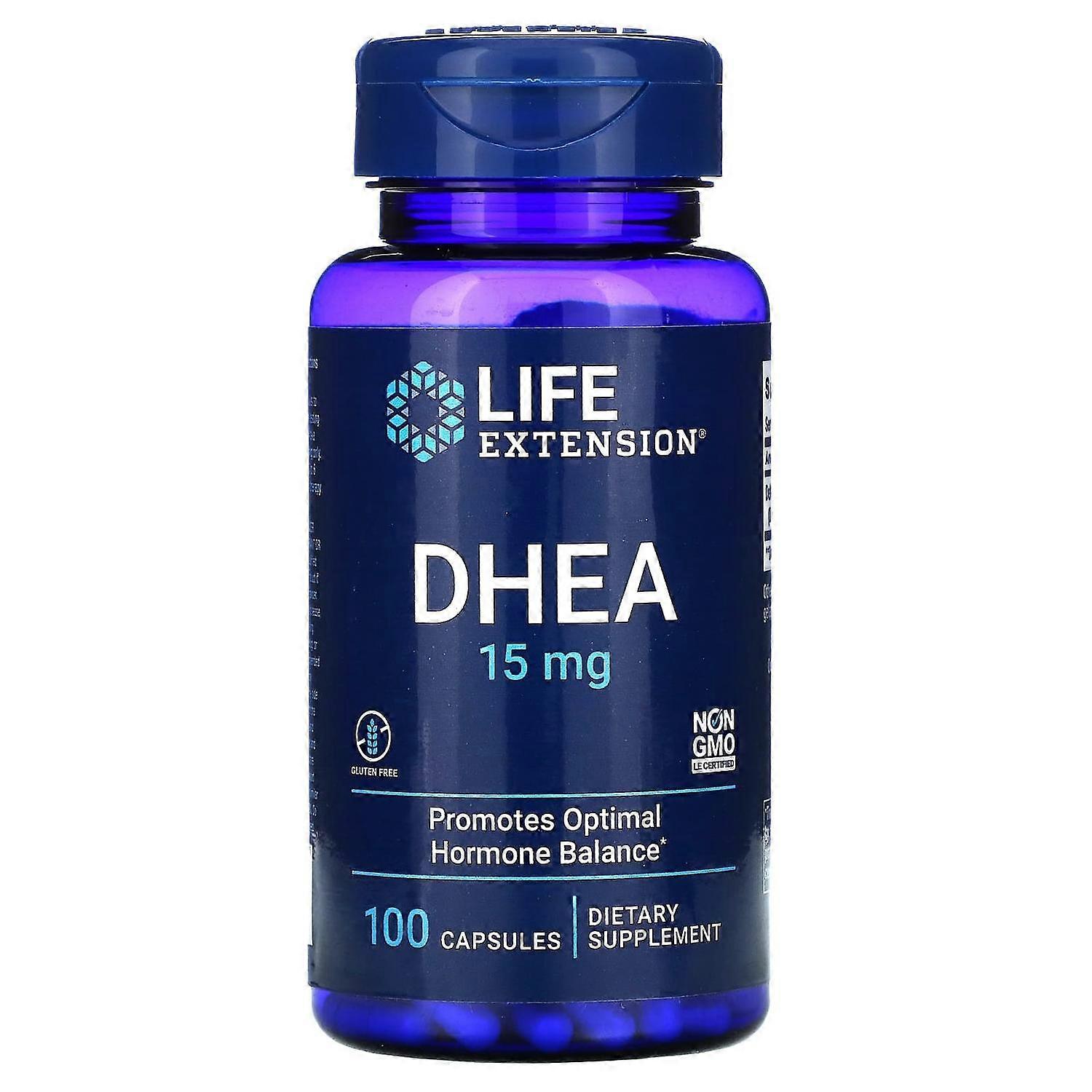 Life Extension, DHEA, 15 mg, 100 Capsules