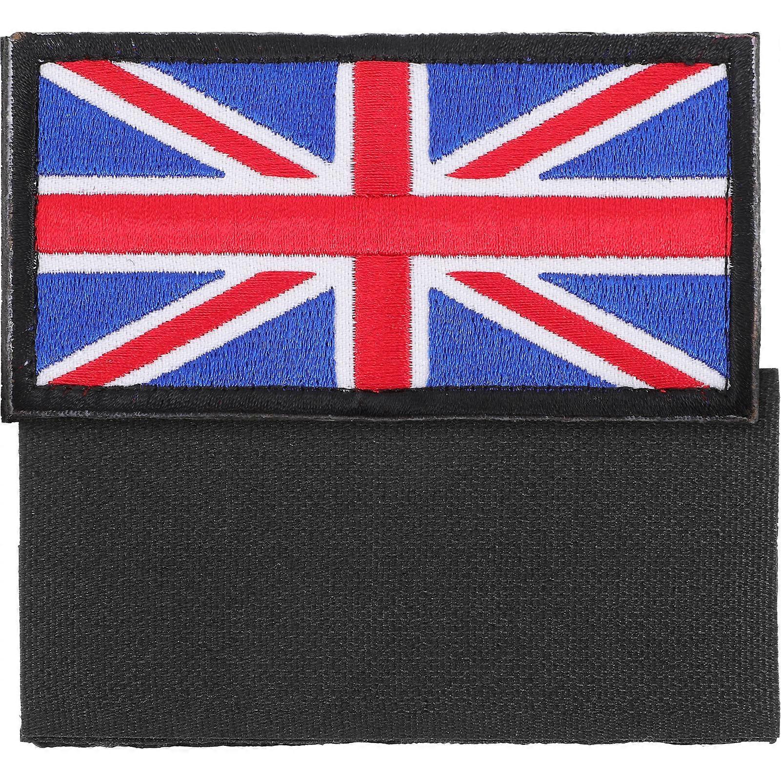 British Flag Patch Embroidered Applique for Decoration 4Pcs Iron on Patch